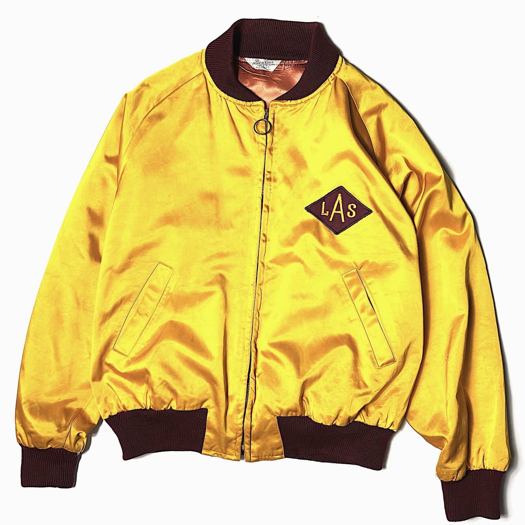 Vintage 50～60's【Bowler's】"Shrine Club" Satin Jacket の画像 2