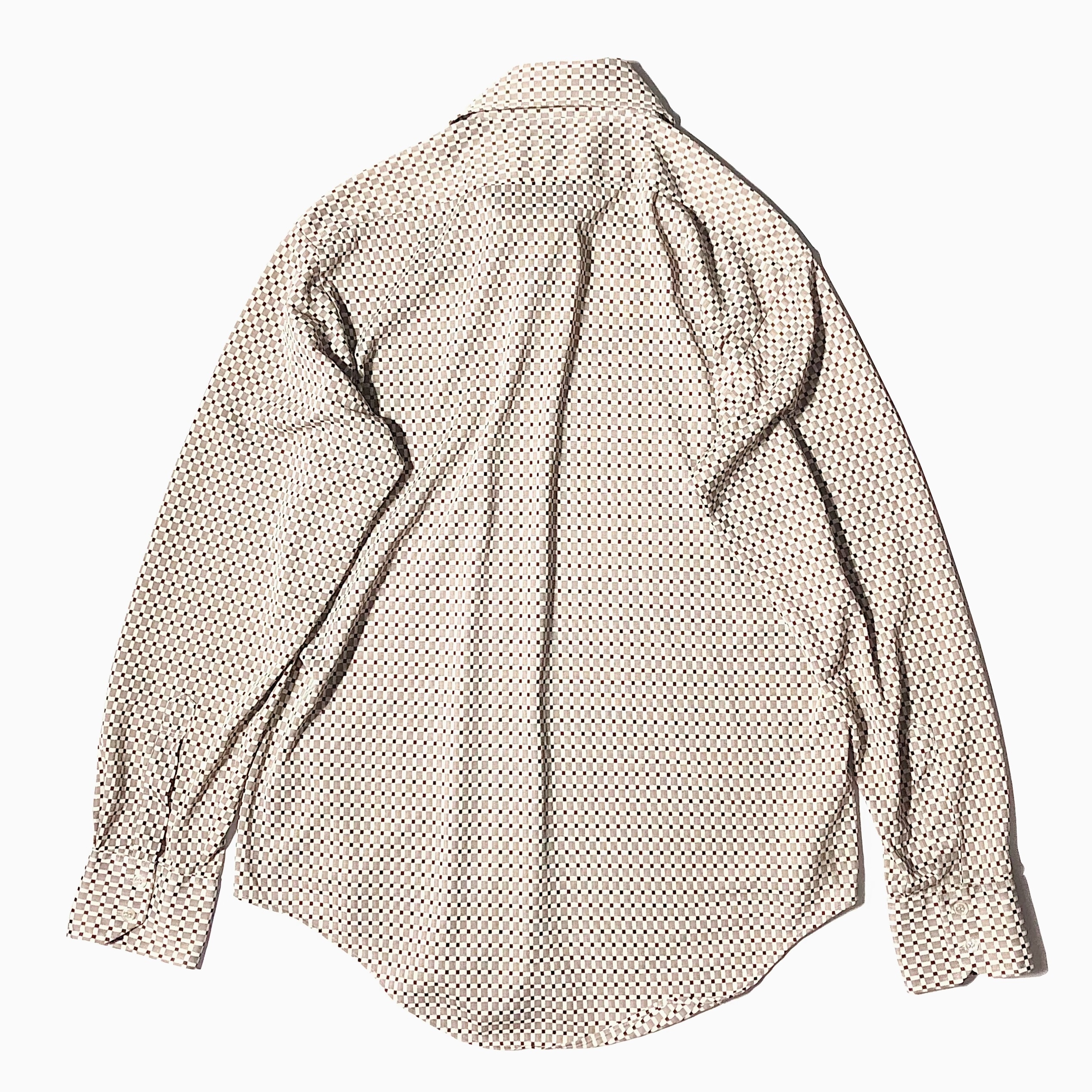 Vintage 70's【Contour Knit】Polyester Shirt の画像 2