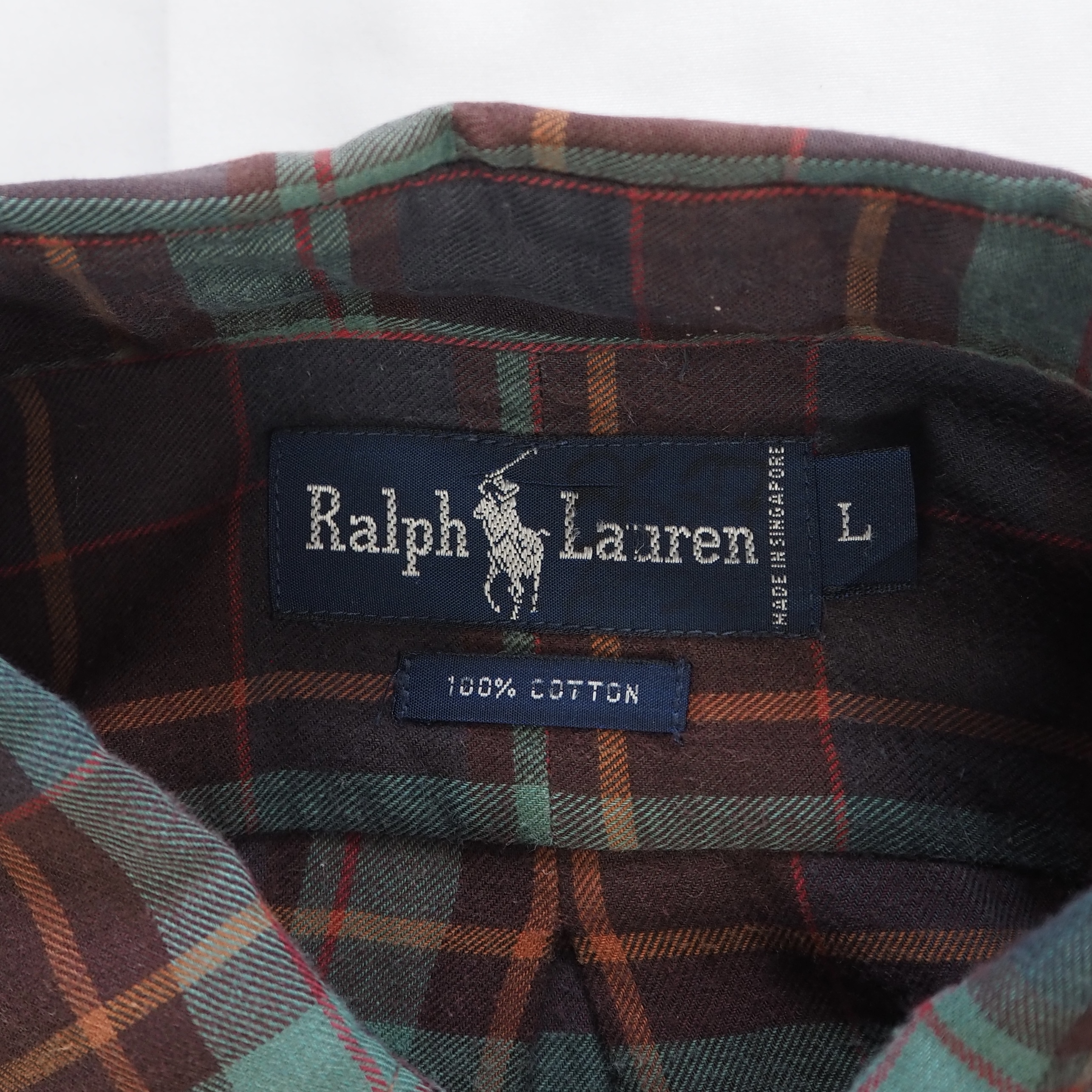 90’s Ralph Lauren コットンシャツ Lサイズ の画像 7