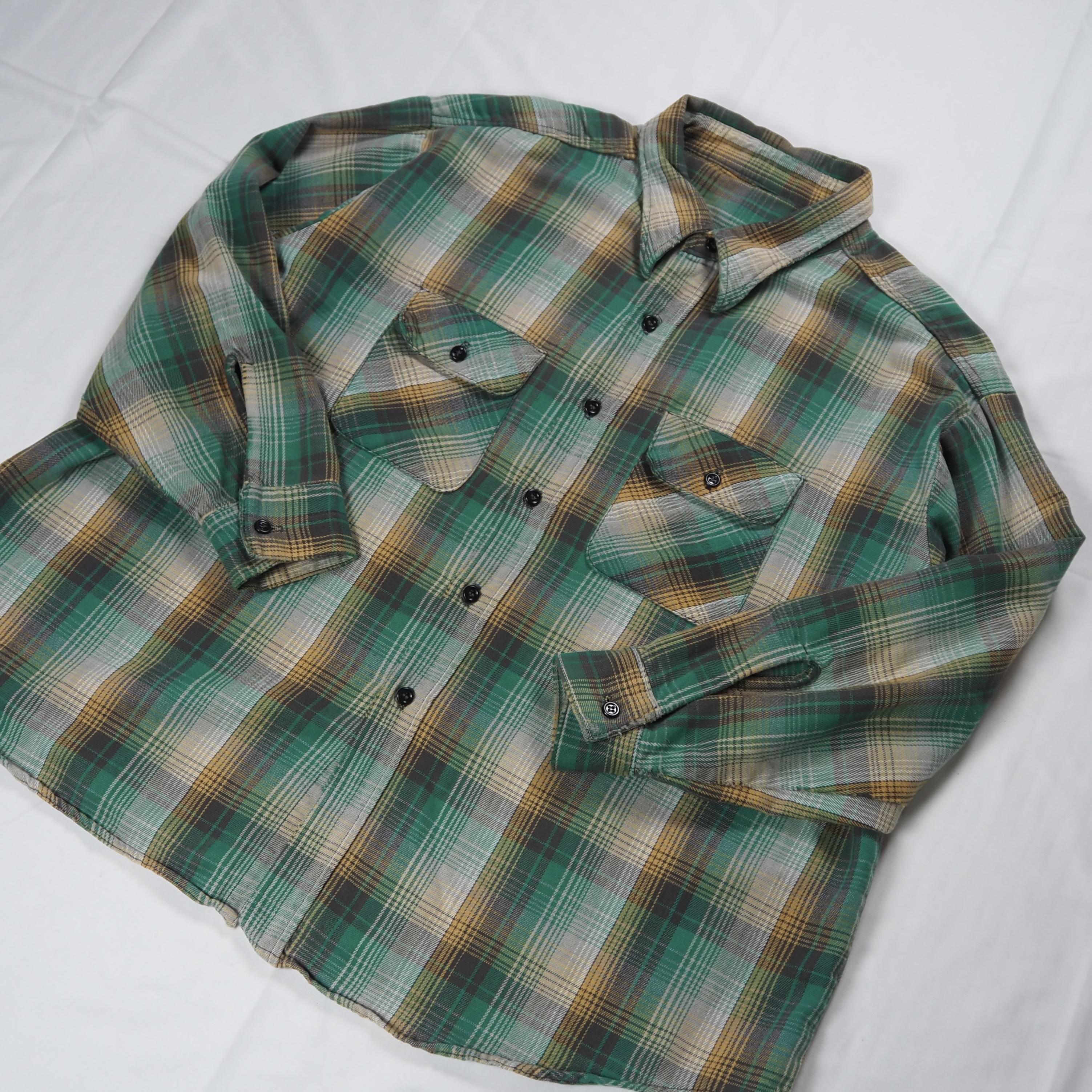 60’s-70’s Heavy Flannel Shirt ビッグサイズ！！ の画像 4