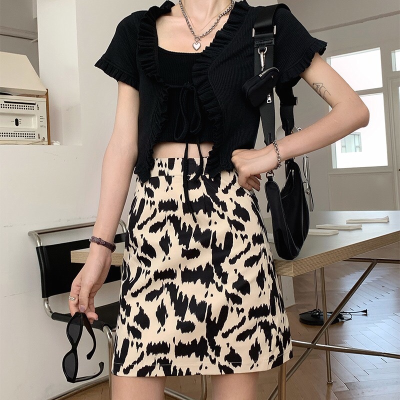 ゼブラ柄ミニスカート Lavissy