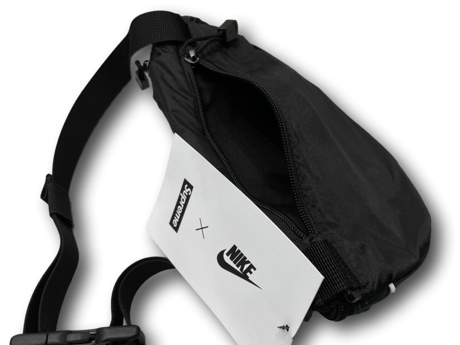 supreme nike shoulder bag green