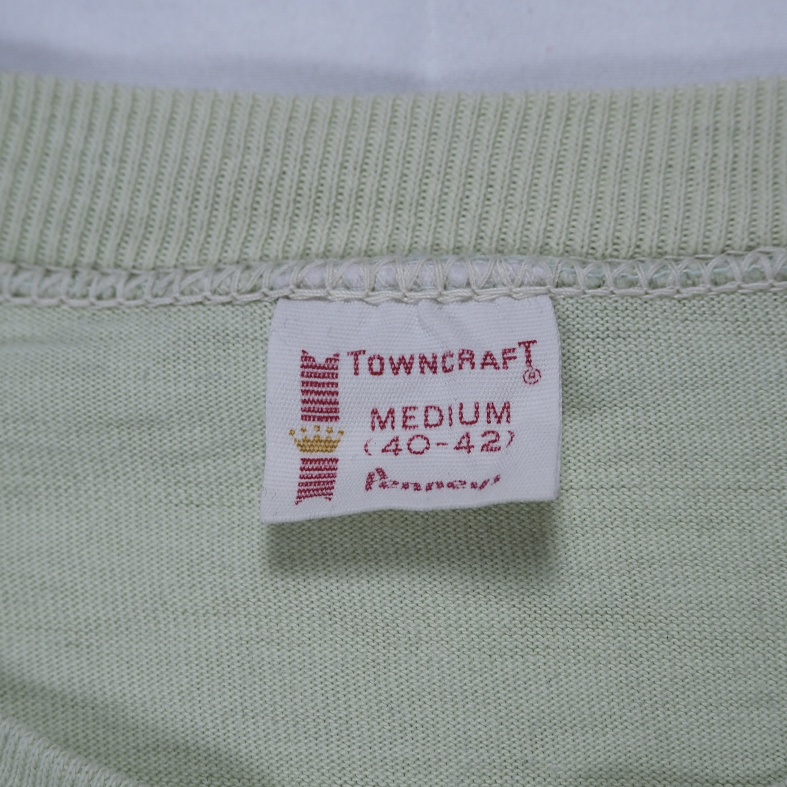 70’s Towncraft ブランクTシャツ ピスタチオグリーン Mサイズ の画像 11
