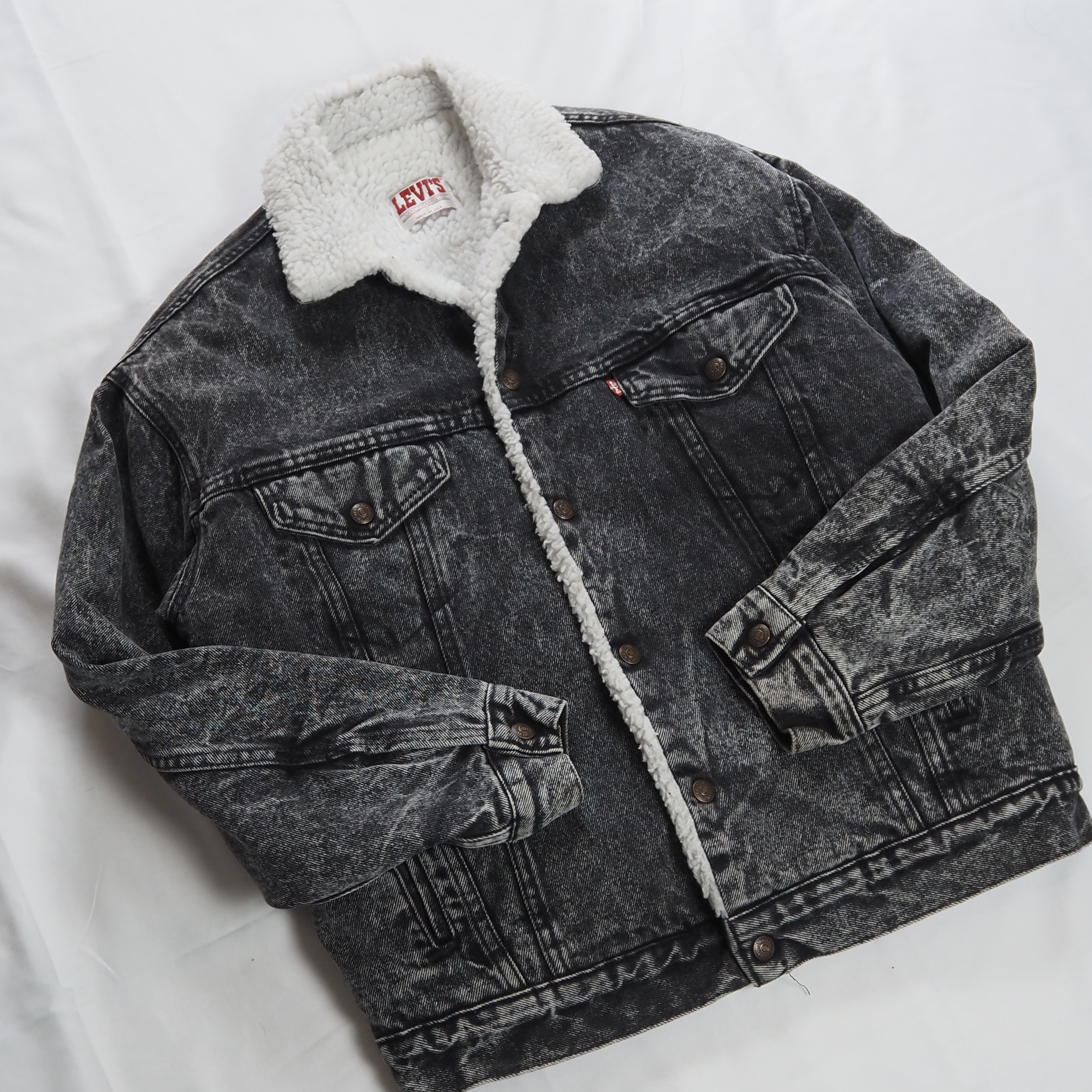 80’s Levi’s ボアジャケット ブラック Sサイズ の画像 2