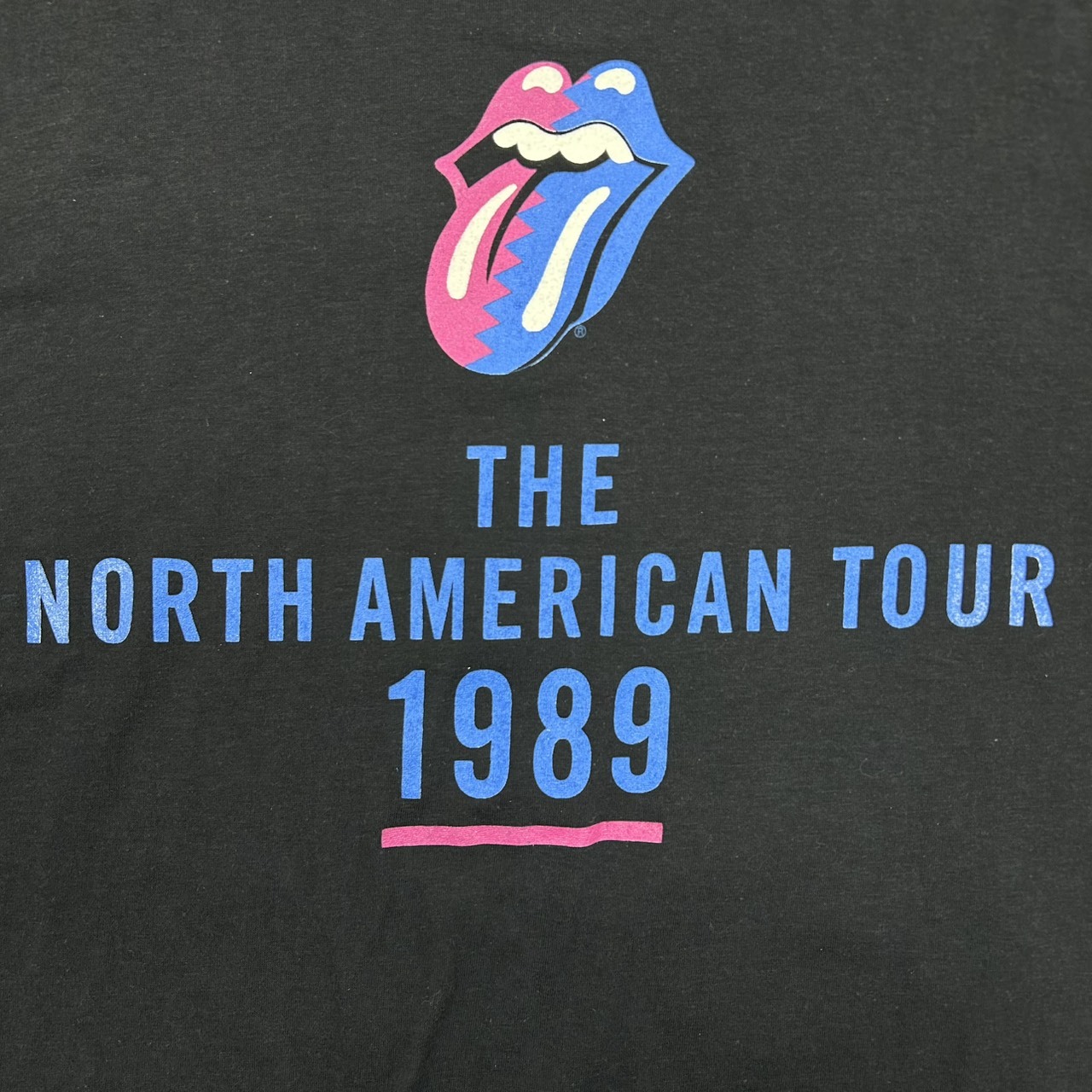 80s Vintage Rolling Stones Steel Wheels Concert T Shirt 1989 Black XL の画像 6