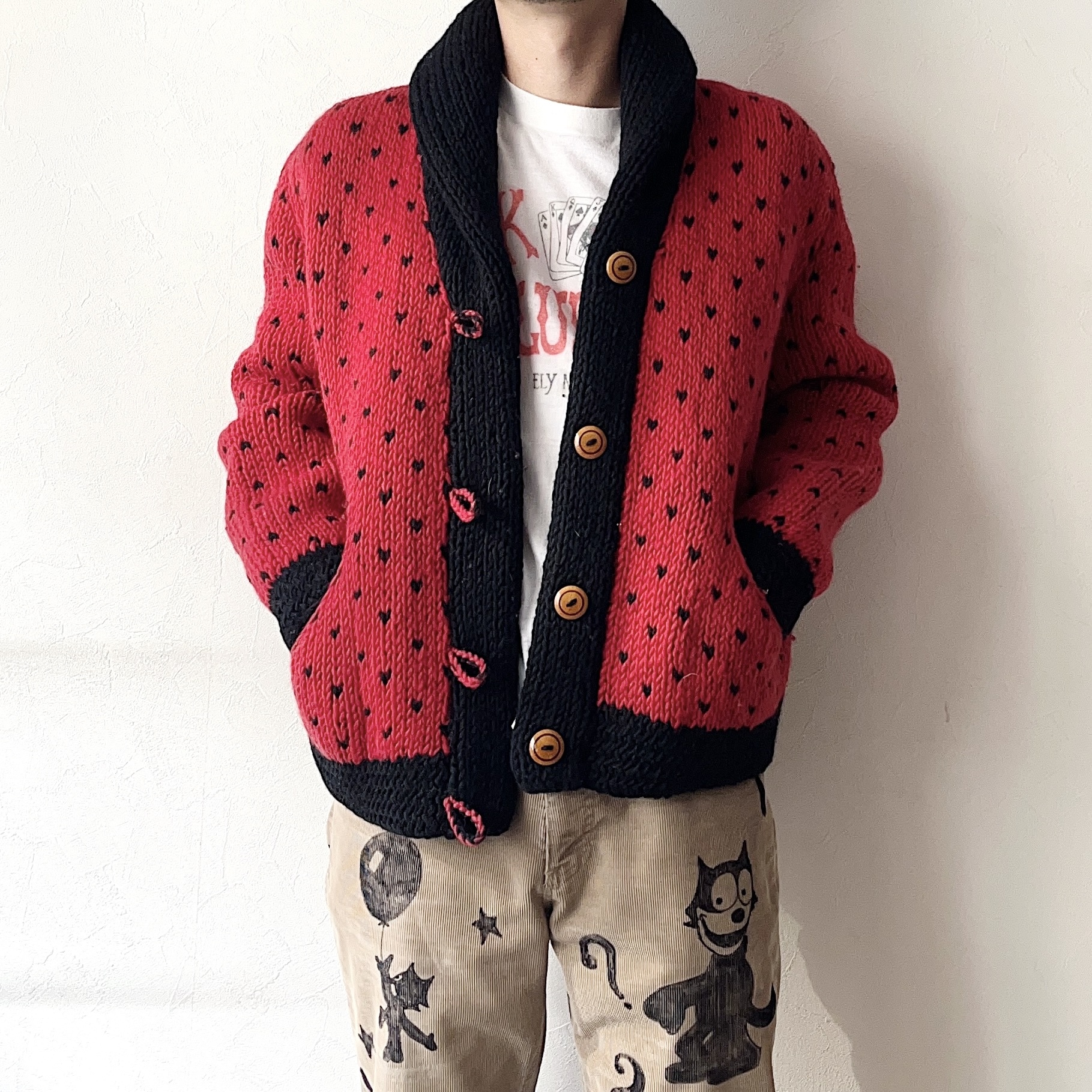 Vintage 70〜80's【Angela Campos de Morris】Hand knit Cardigan の画像 3