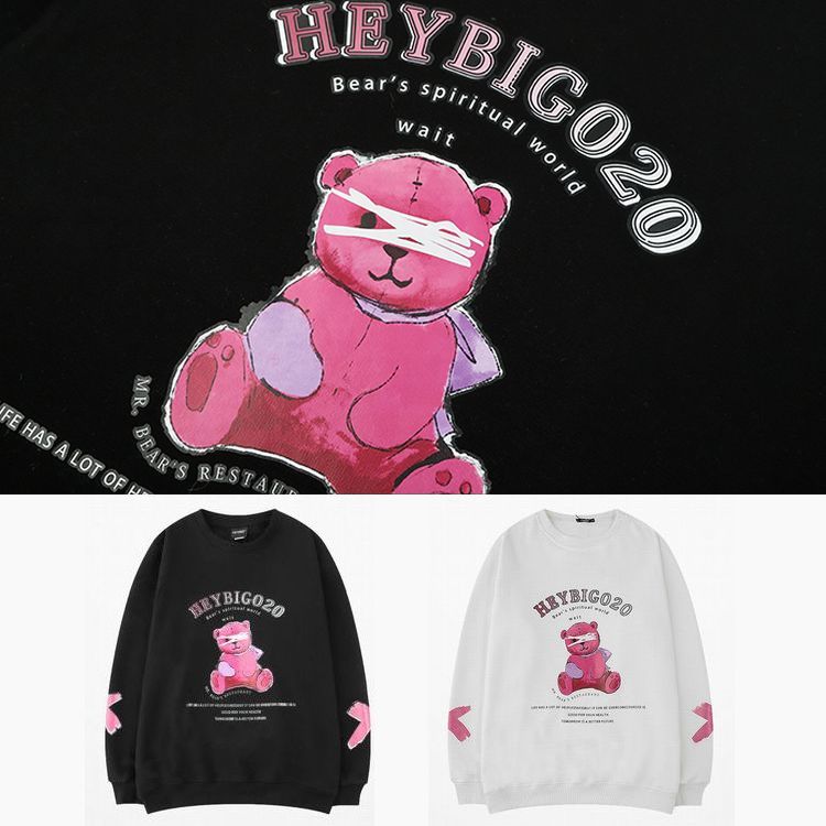 ユニセックス トレーナー メンズ レディース 袖プリント 眼帯クマちゃん ベアー プリント スウェット オーバーサイズ 大きいサイズ ルーズ ストリート Tbn Mamos マモス ストリートファッションならお任せ 韓国ファッションがお好きな方も要チェックです ユニセックス トレーナー メンズ レディース 袖プリント 眼帯クマちゃん ベアー プリント スウェット オーバーサイズ 大きいサイズ ルーズ ストリート Tbn Mamos マモス ストリートファッションならお任せ 韓国ファッションがお好きな方も要チェックです
