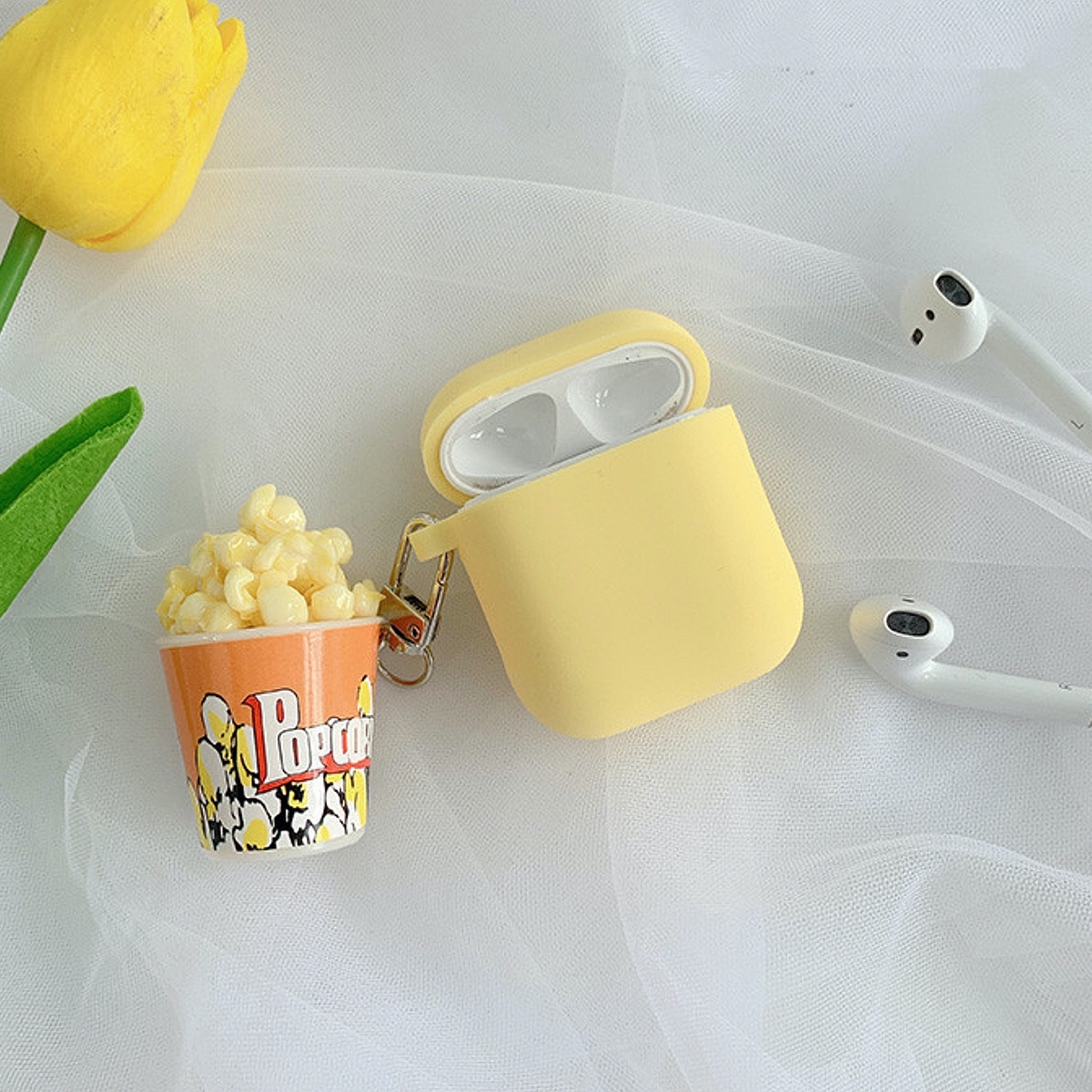 Airpods ケース 韓国 シンプル ポップコーン エアポッズ カバー シリコン チャーム セット かわいい 大人 可愛い お洒落 イヤホンケース セレクトショップオンリーユー Airpods ケース 韓国 シンプル ポップコーン エアポッズ カバー シリコン チャーム セット かわいい 大人 可愛い お洒落 イヤホンケース セレクトショップオンリーユー
