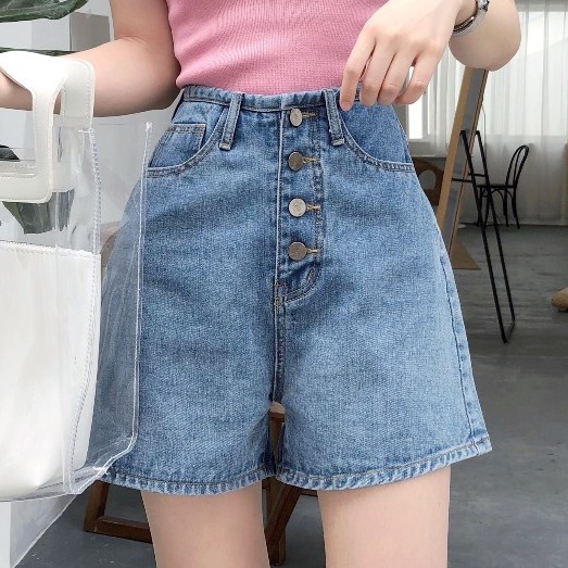 ボトムス ファッションハイウエストショート丈無地ショートパンツ