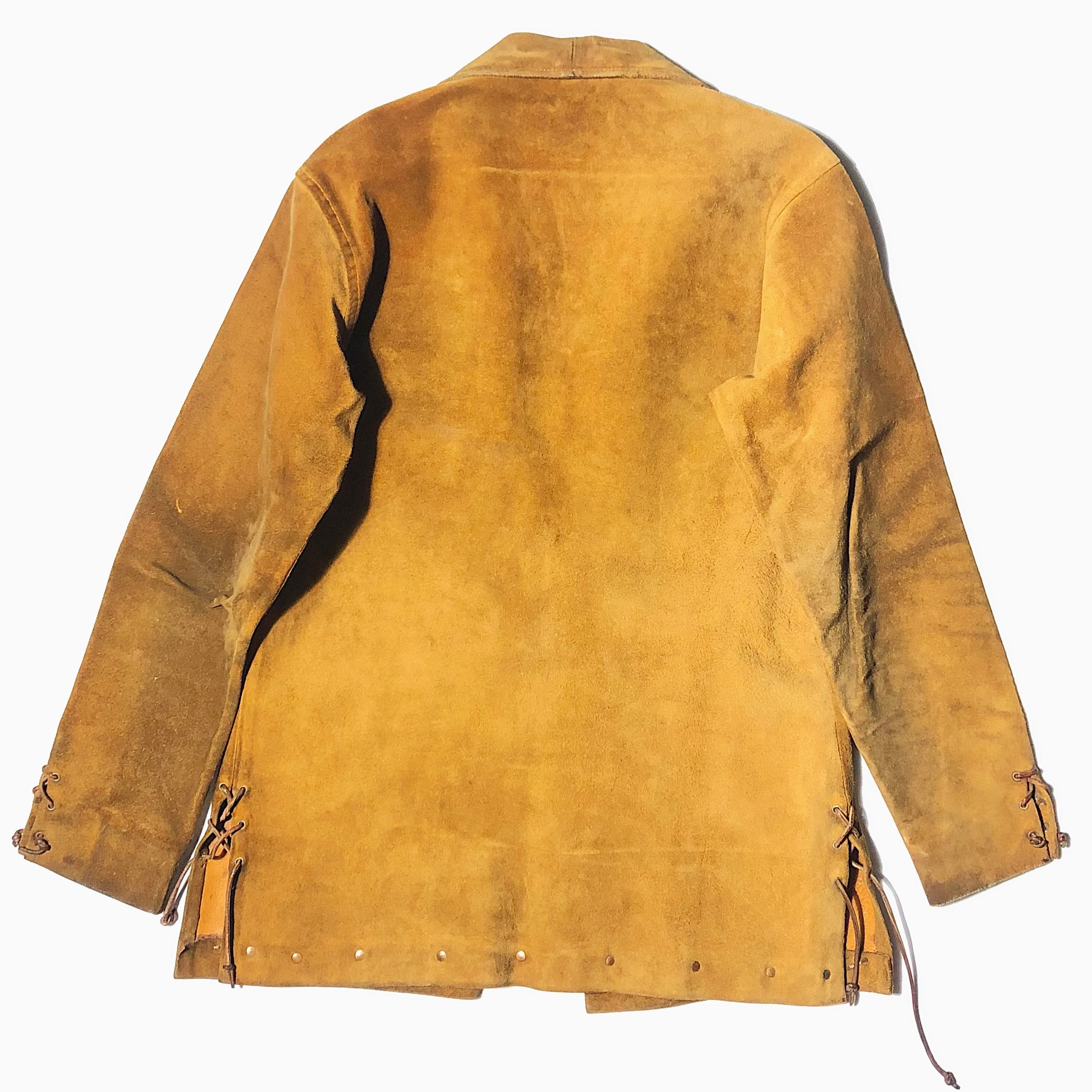 Vintage Lace-up Leather Jacket の画像 2