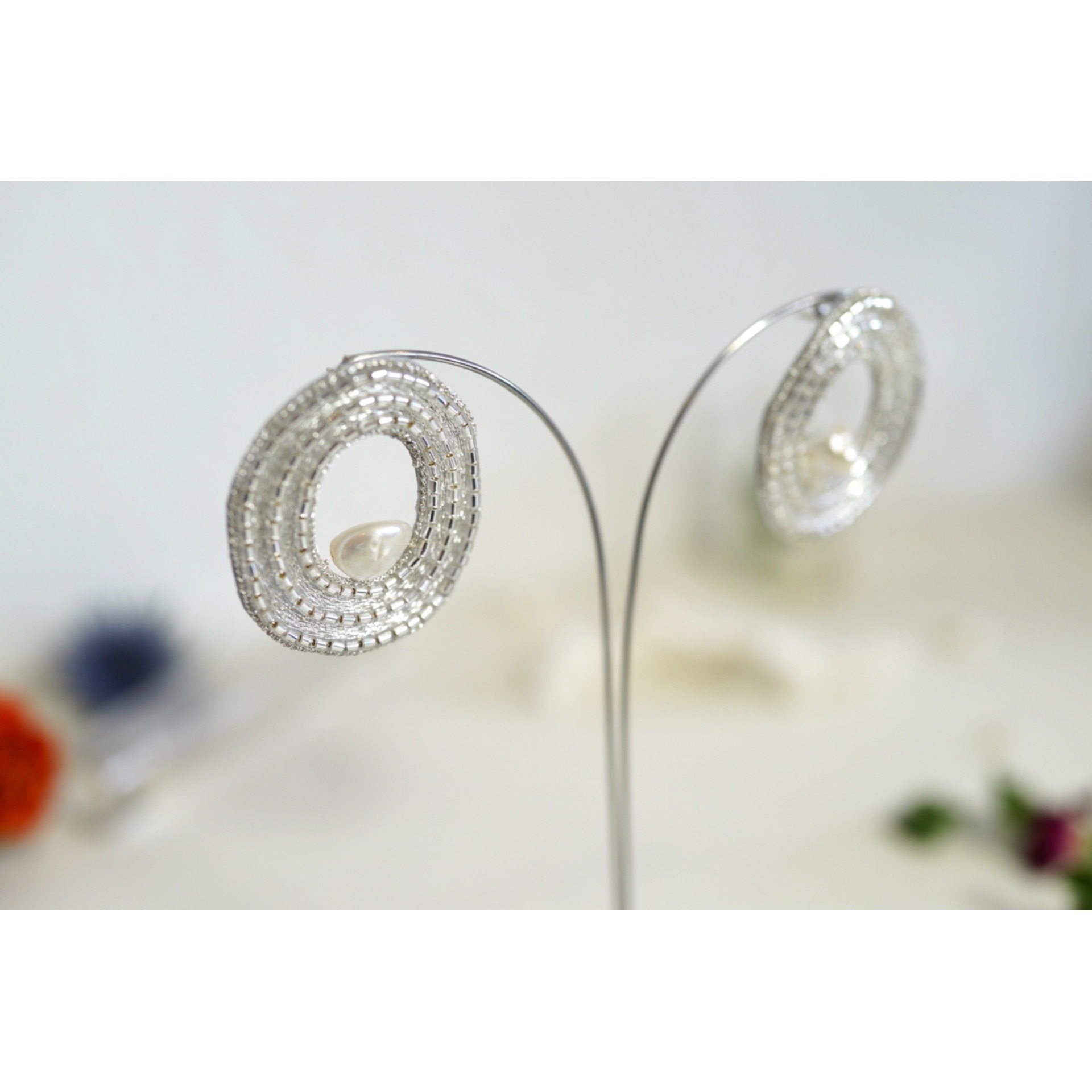 【刺繍ピアス】P/E-round/S