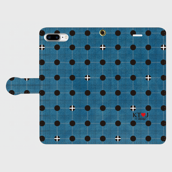 丸十ドット チェック 柄 スマホケース 7plus 8plus Kt J Byquantize