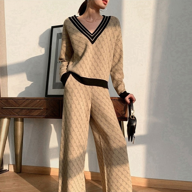 割引ファッション パンツセットアップ レディース ニットセットアップ セットアップ ニット 2点セット 秋 冬 クリアランス最激安 Ssl Daikyogo Or Jp