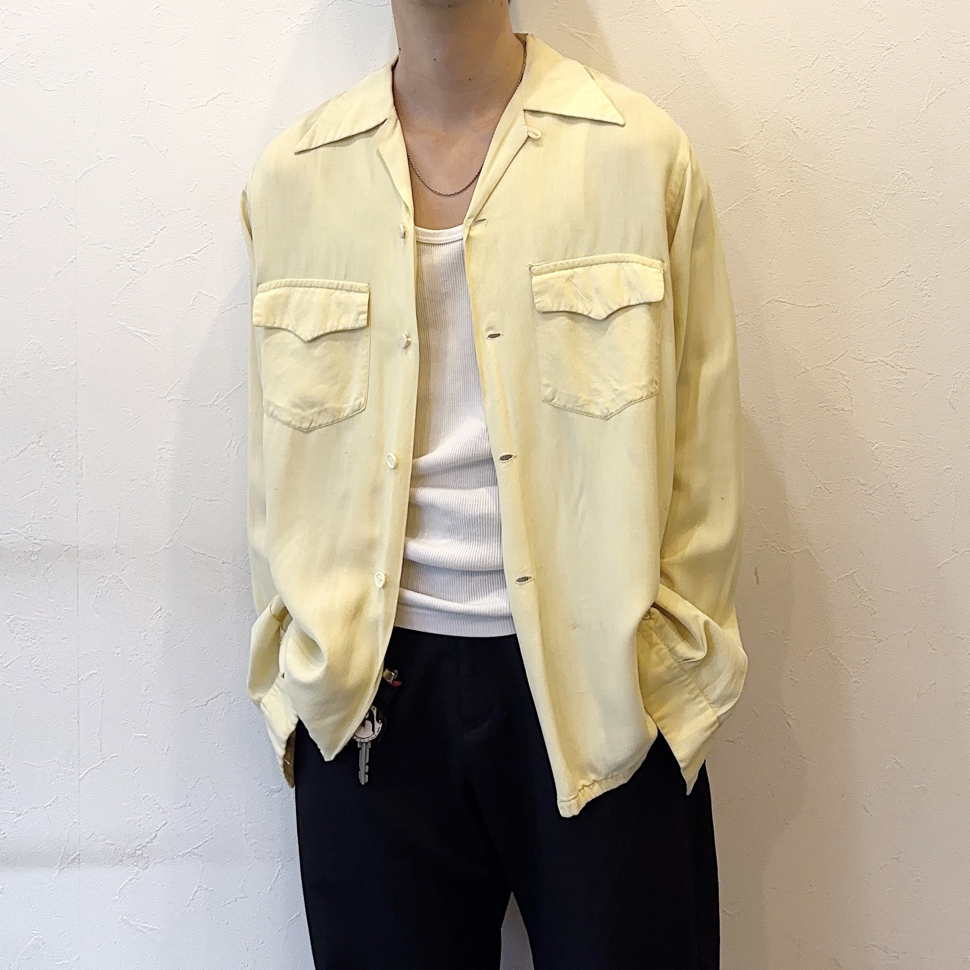 Vintage 50's Open Collar Rayon Shirt の画像 3