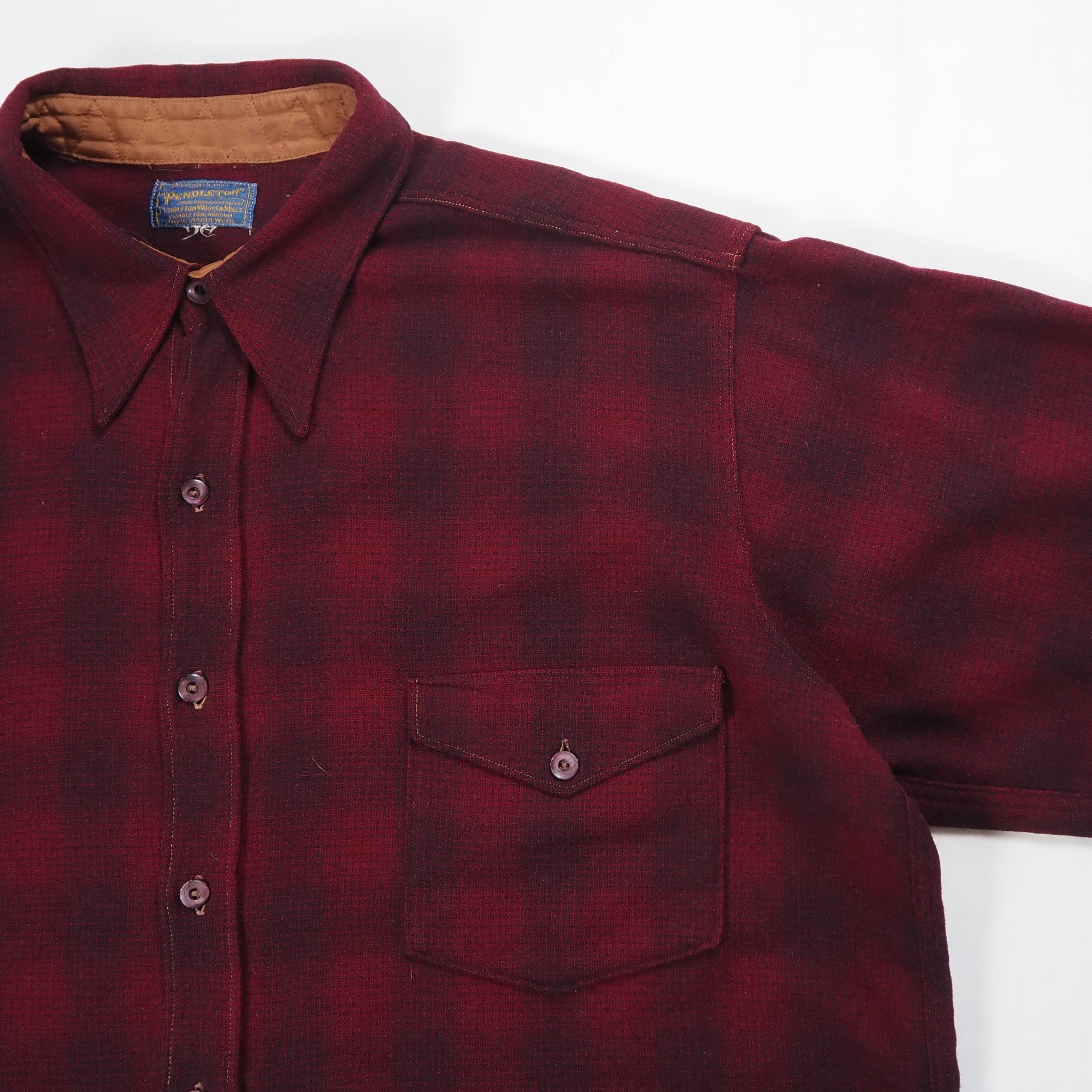 【9/23 20:00入荷】40's〜 Pendleton ウールシャツ シャドーチェック の画像 6