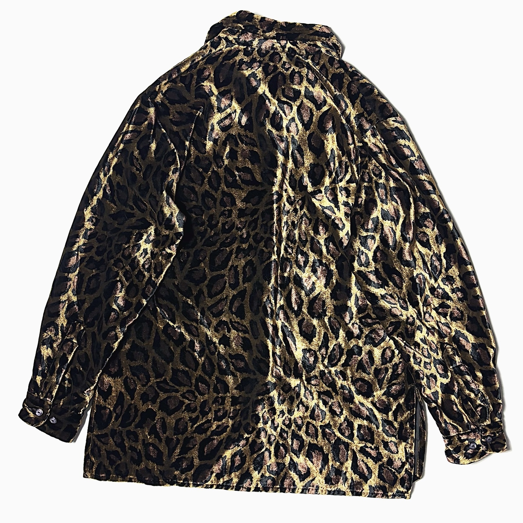 Vintage 90's【DENIM&Co】Leopard Velvet Shirt の画像 2