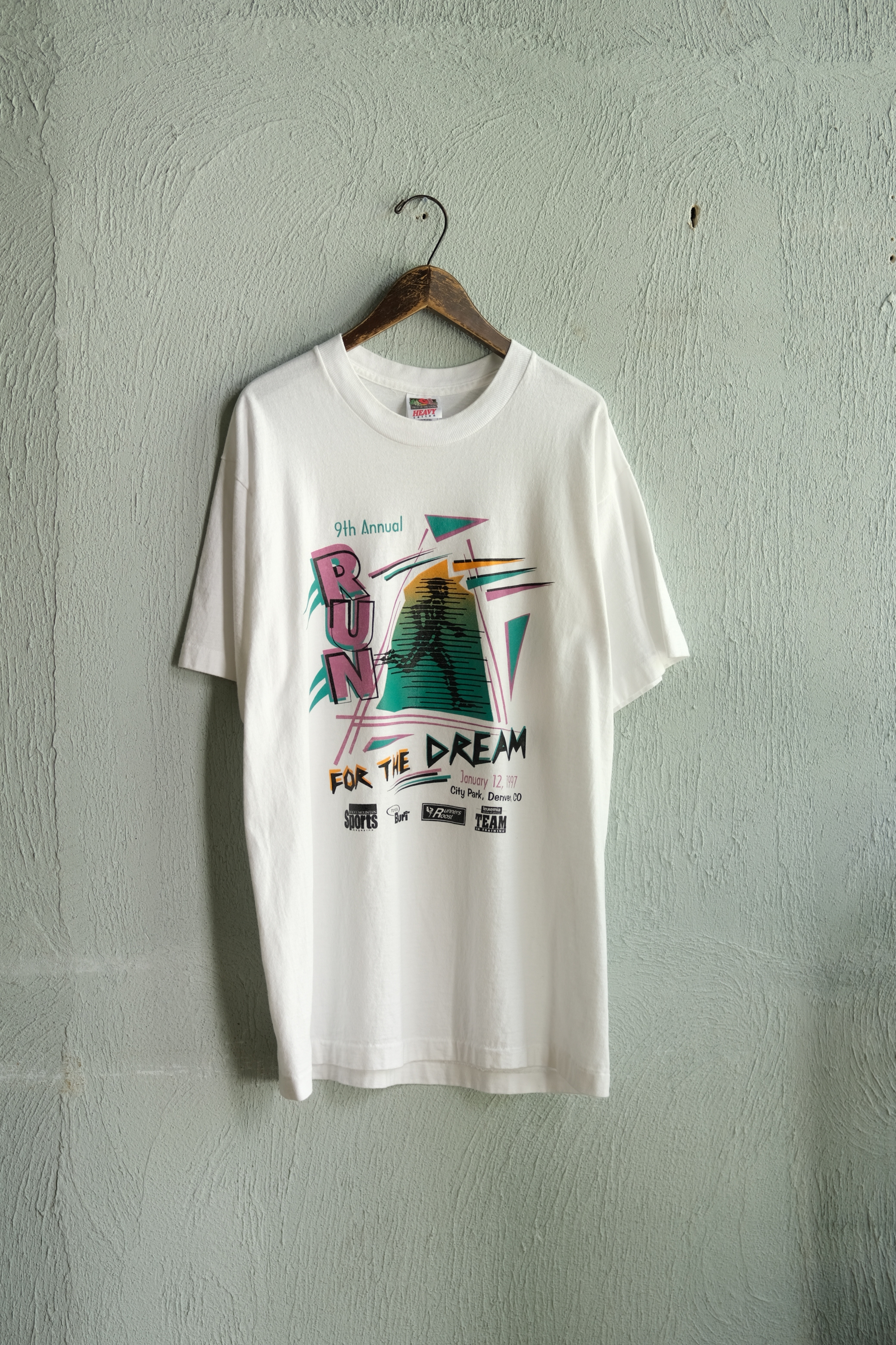 Utah/90's "Run for the Dream” print tee shirt/made in usa