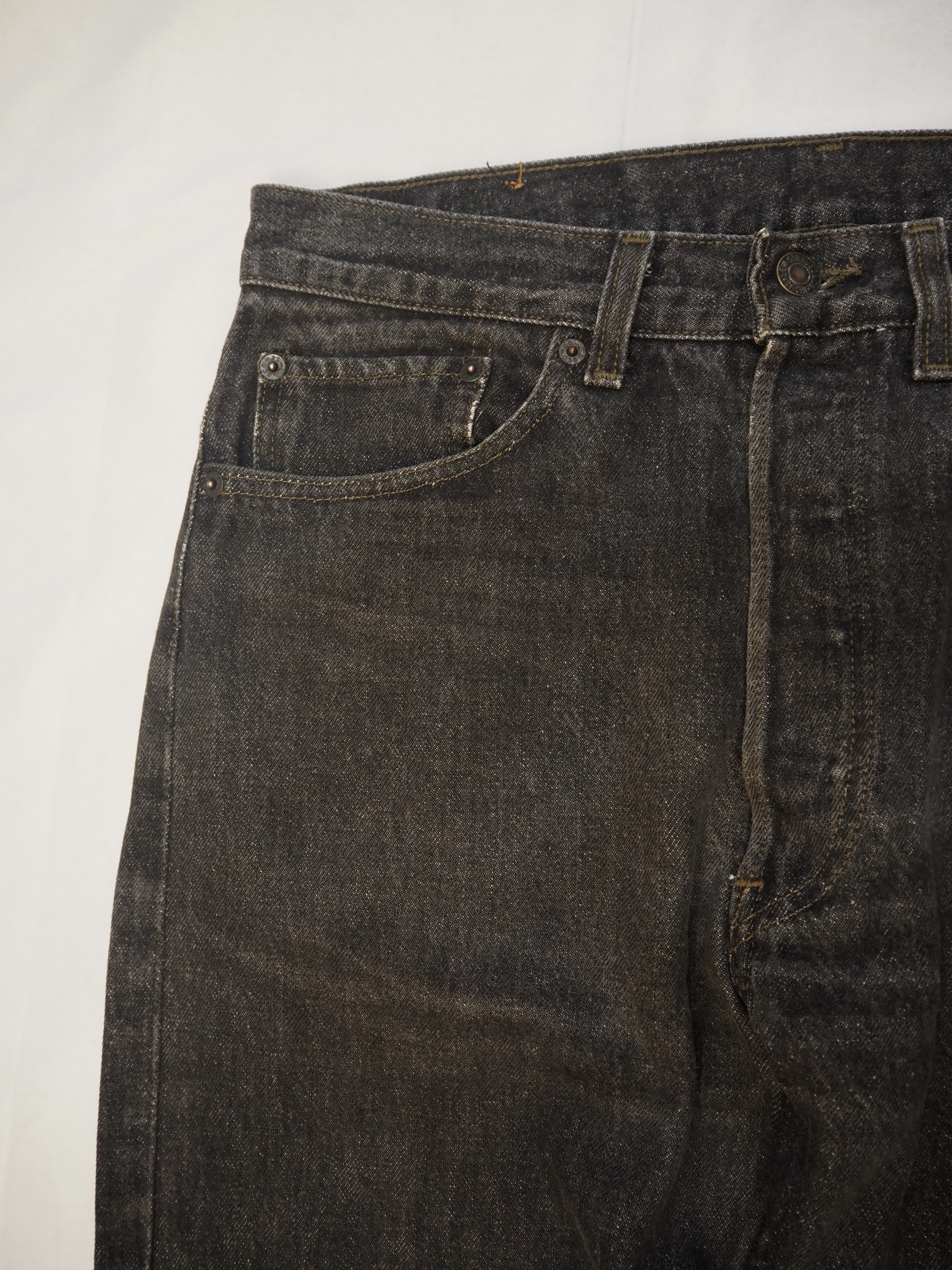 90’s Levi’s 501 Black Denim “先染め" "アメリカ製" の画像 4