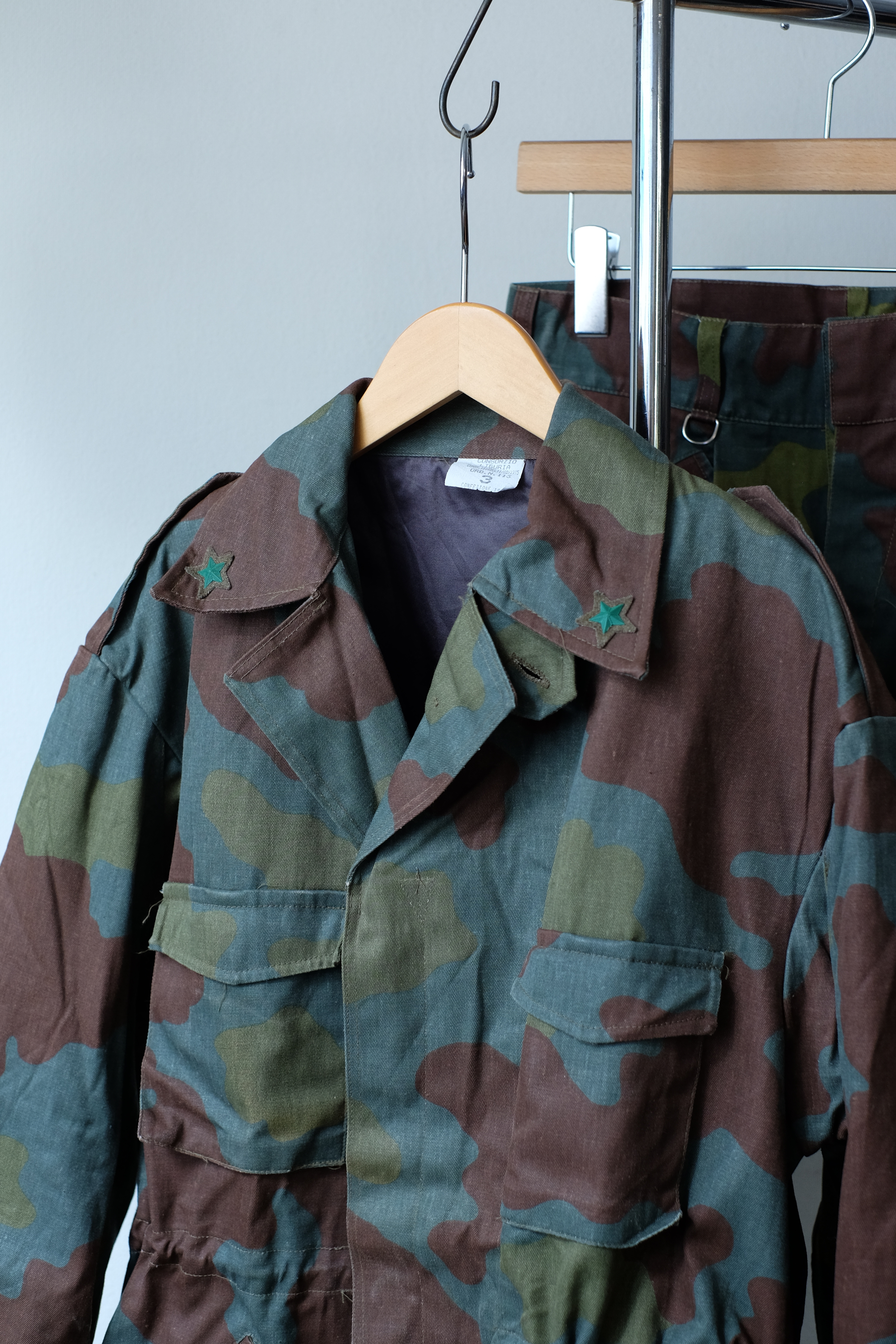 Italian military san marco camo field jacket “one wash” の画像 10