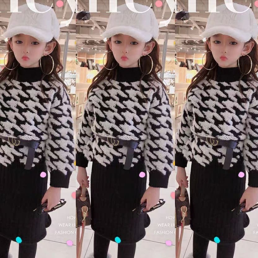 ニット 千鳥格子セットアップ 韓国子供服 韓国ファッション 子供服 ニット 女の子 韓国子供服 Radia ニット 千鳥格子セットアップ 韓国子供服 韓国ファッション 子供服 ニット 女の子 韓国子供服 Radia