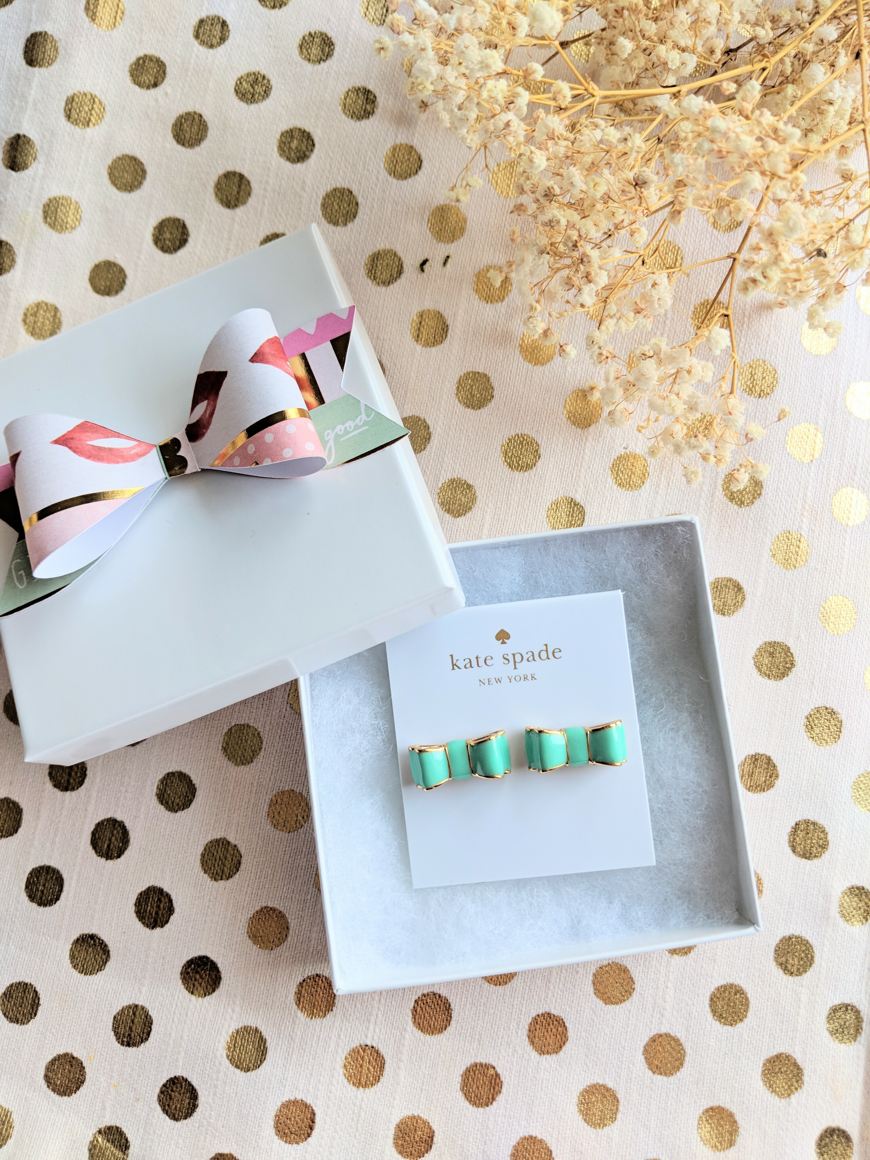 Kate Spade ケイトスペード ブルーtake A Bow ピアス Make The Face Kate Spade ケイトスペード ブルーtake A Bow ピアス Make The Face