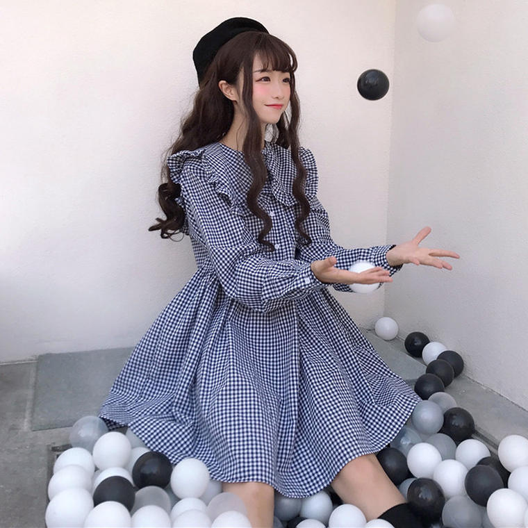 人気のファッショントレンド 最高ギンガム チェック の ワンピース