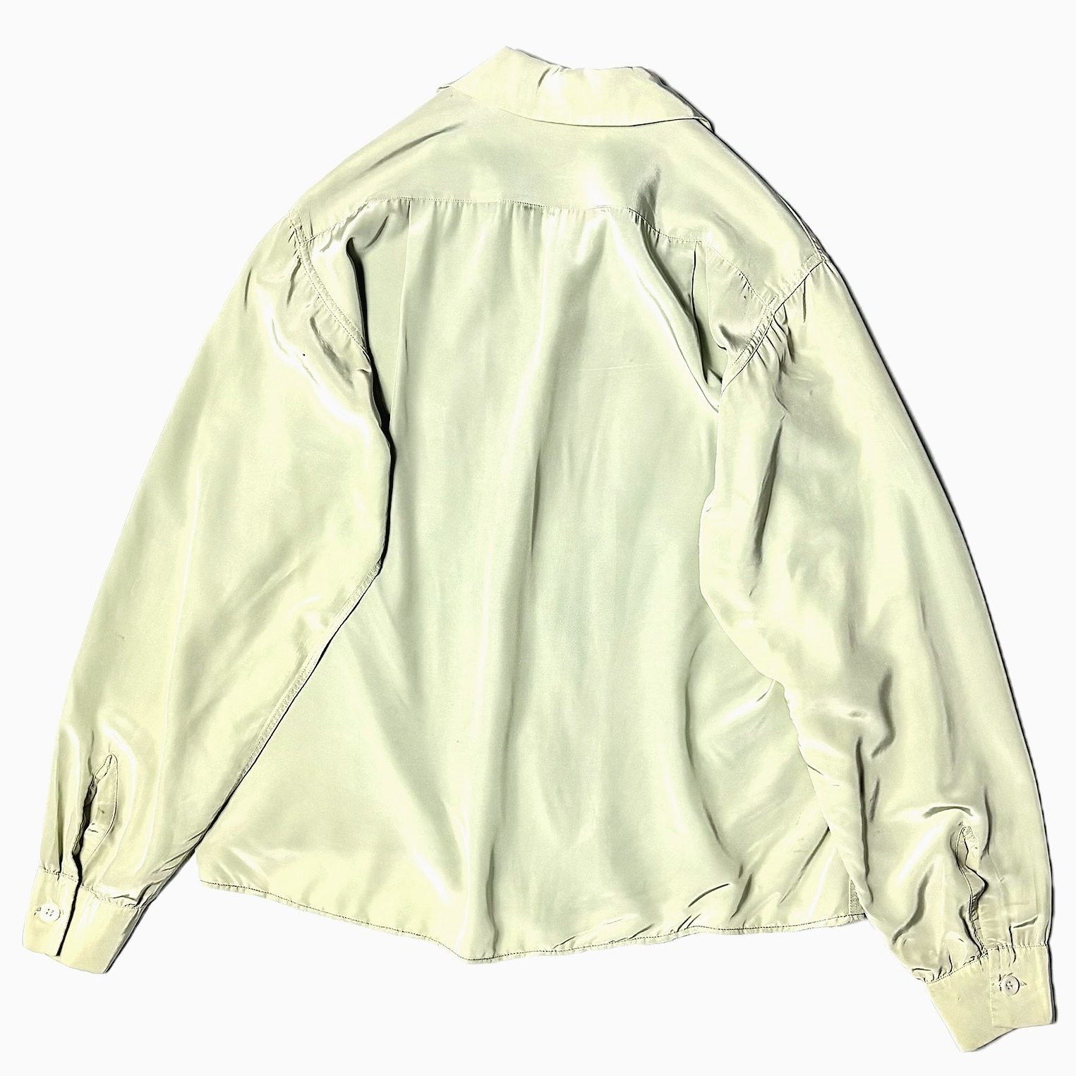 Vintage 40〜50's【Truval】Open Collar Nylon Acetate Shirt の画像 2