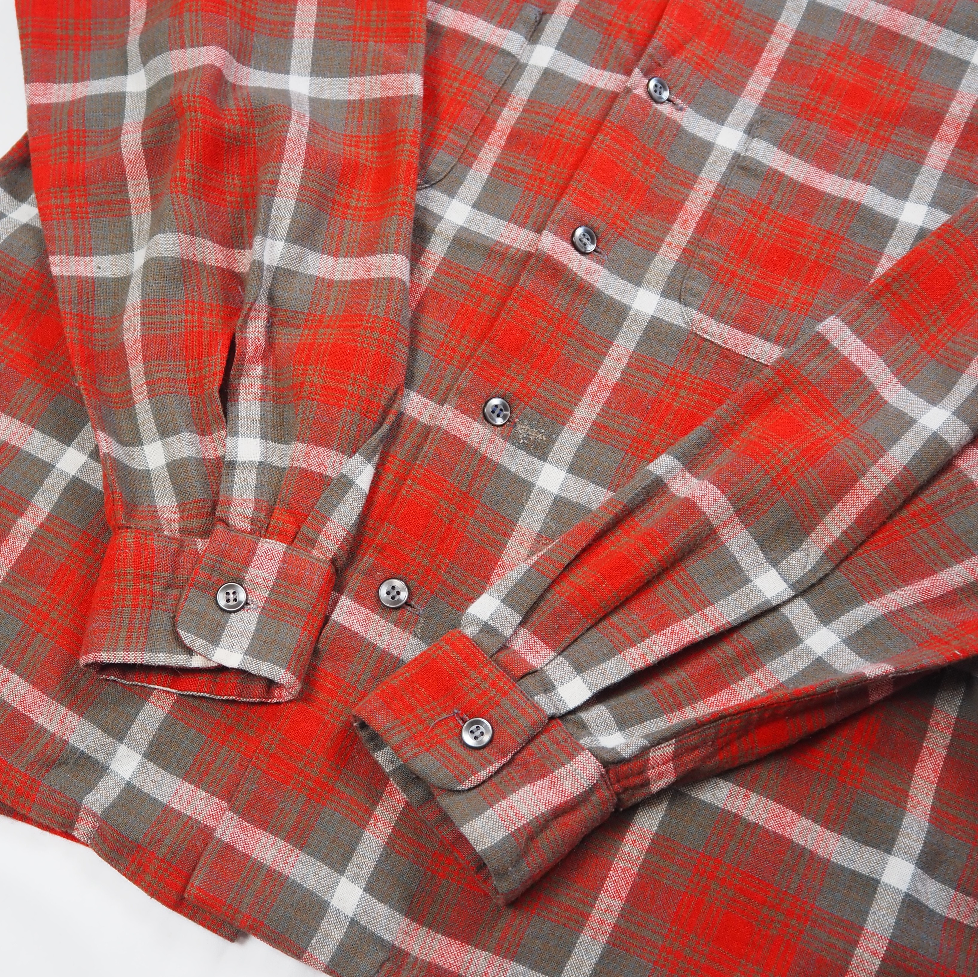 【9/23 20:00入荷】50's Towncraft ウールシャツ レッド×グレー の画像 12