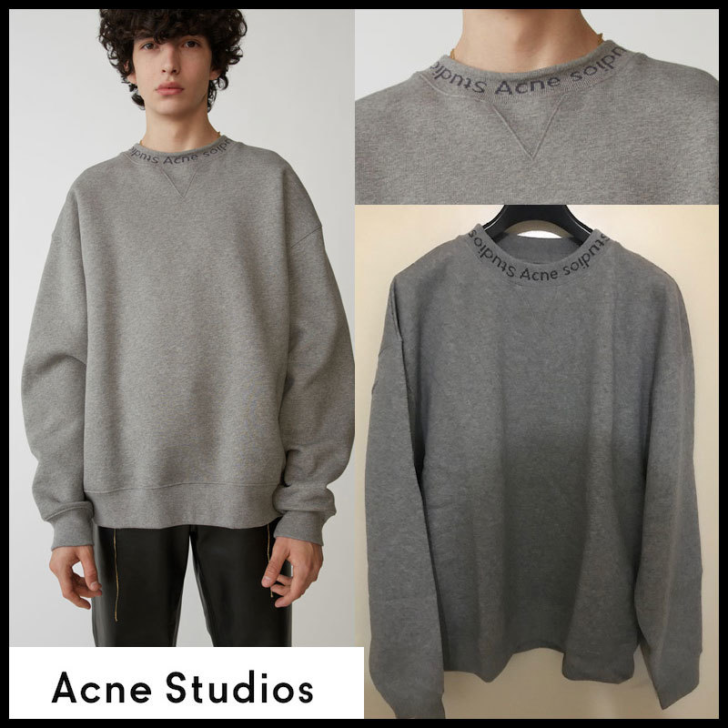 Acne Studios アクネ アイコニックスウェットシャツ ライト グレー