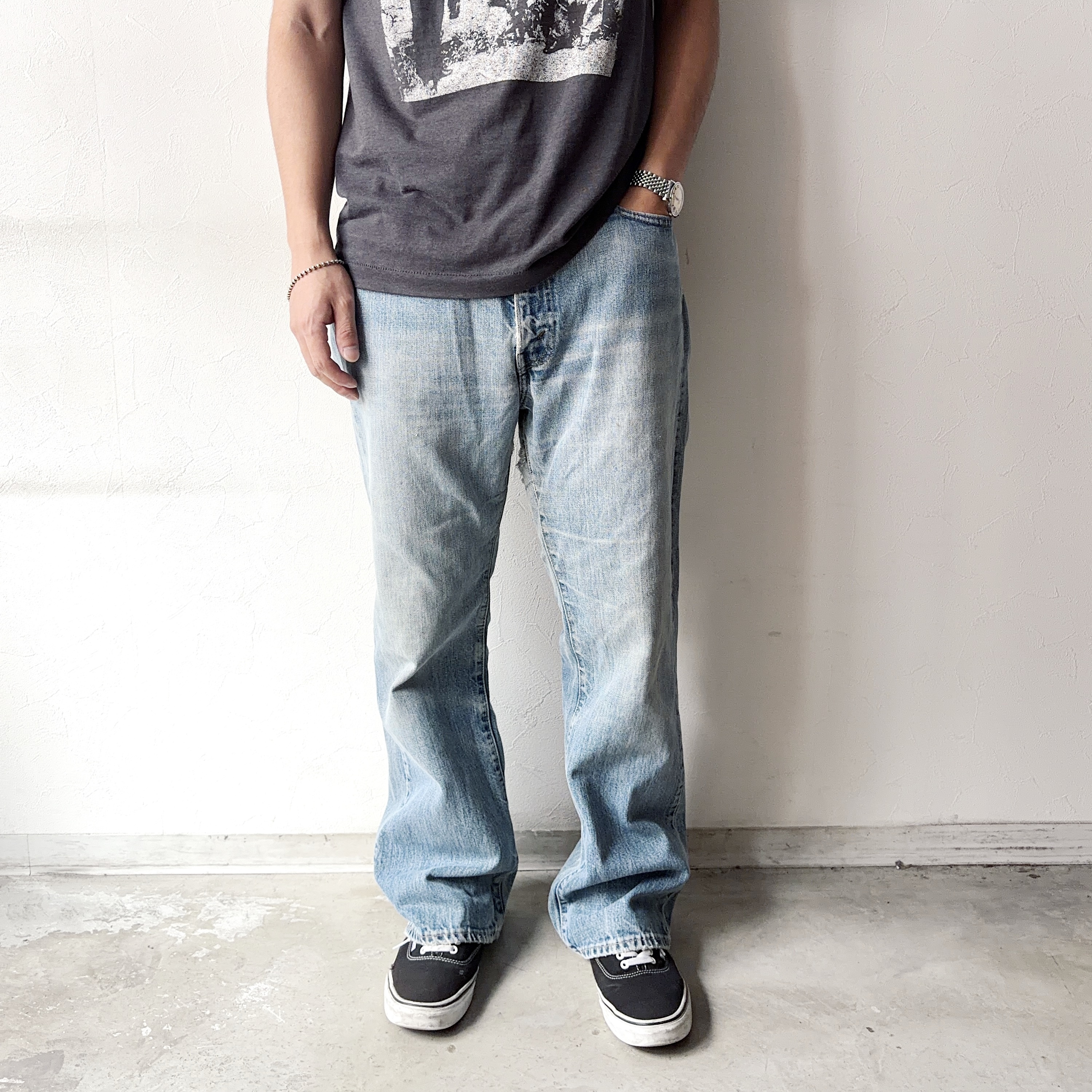 Vintage 70's【Levi's】517 66 Single Grunge Denim Pants の画像 3