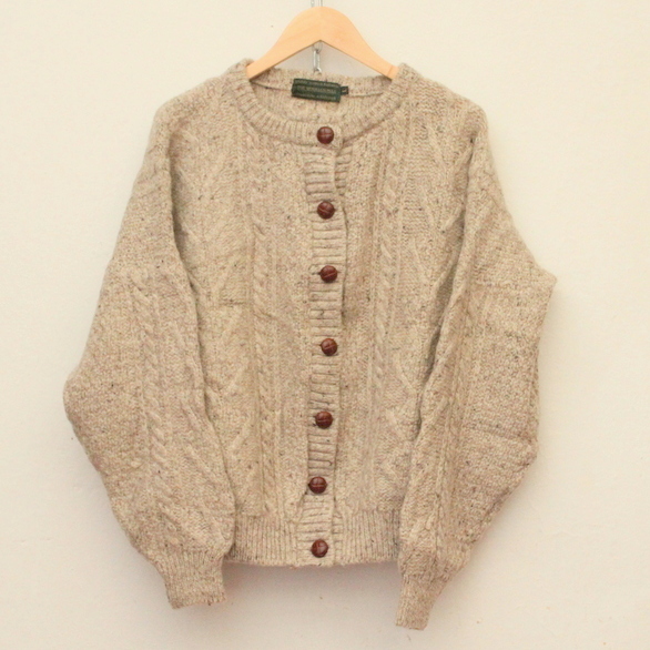 The Woollen Mill ウッドボタン ウールカーディガン W S L メンズ