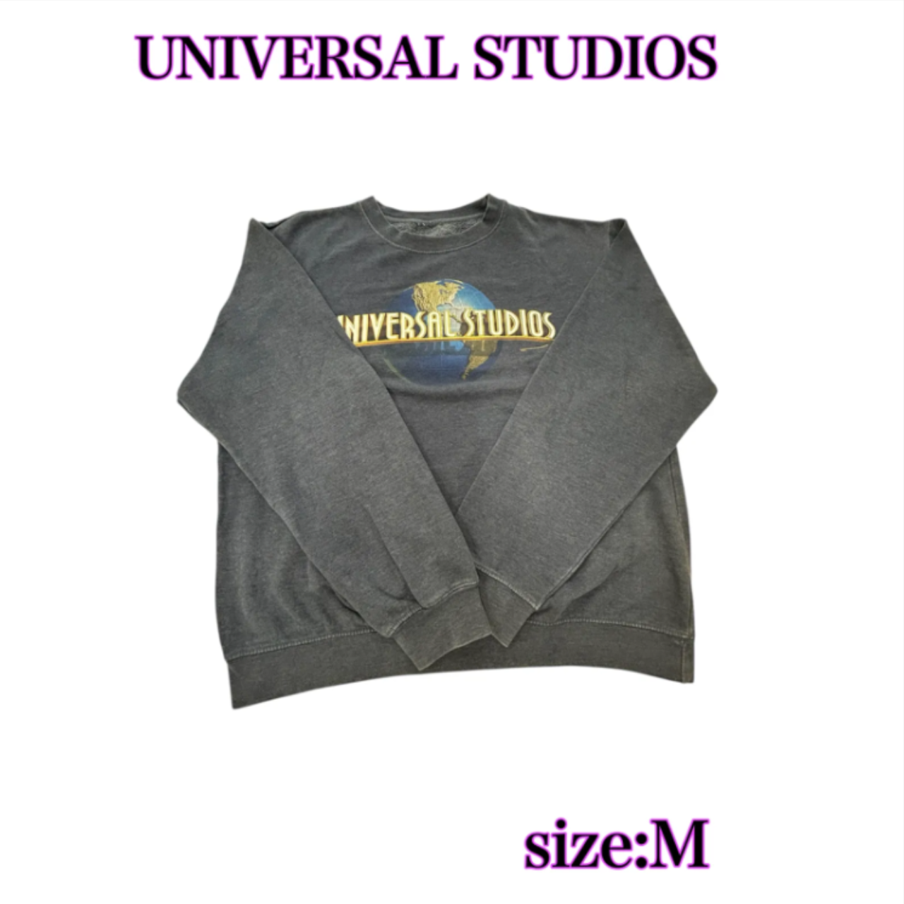 UNIVERSAL STUDIOS プリントスウェット M