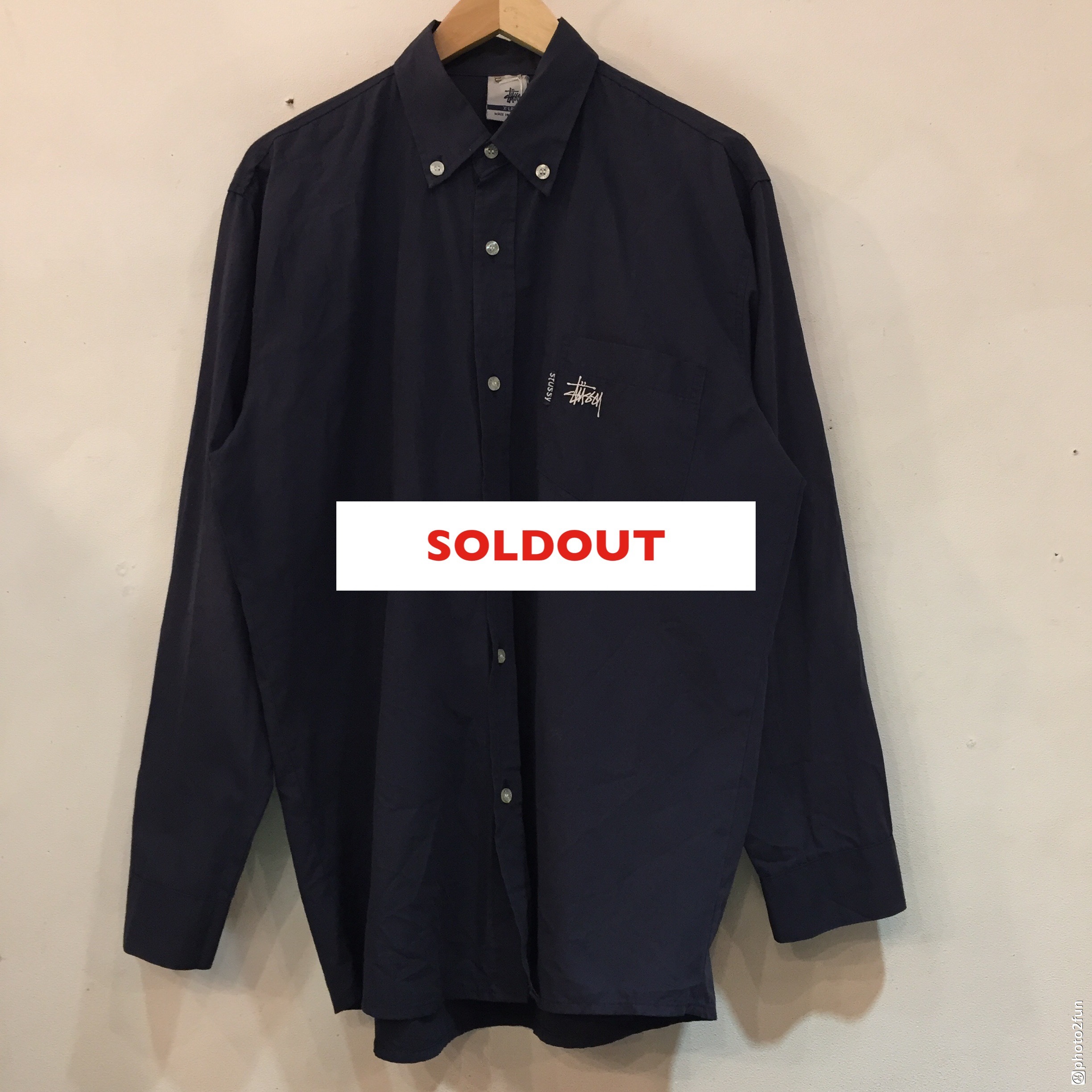 Stussy シャツ ステューシー ロゴ ネイビー Xl Room
