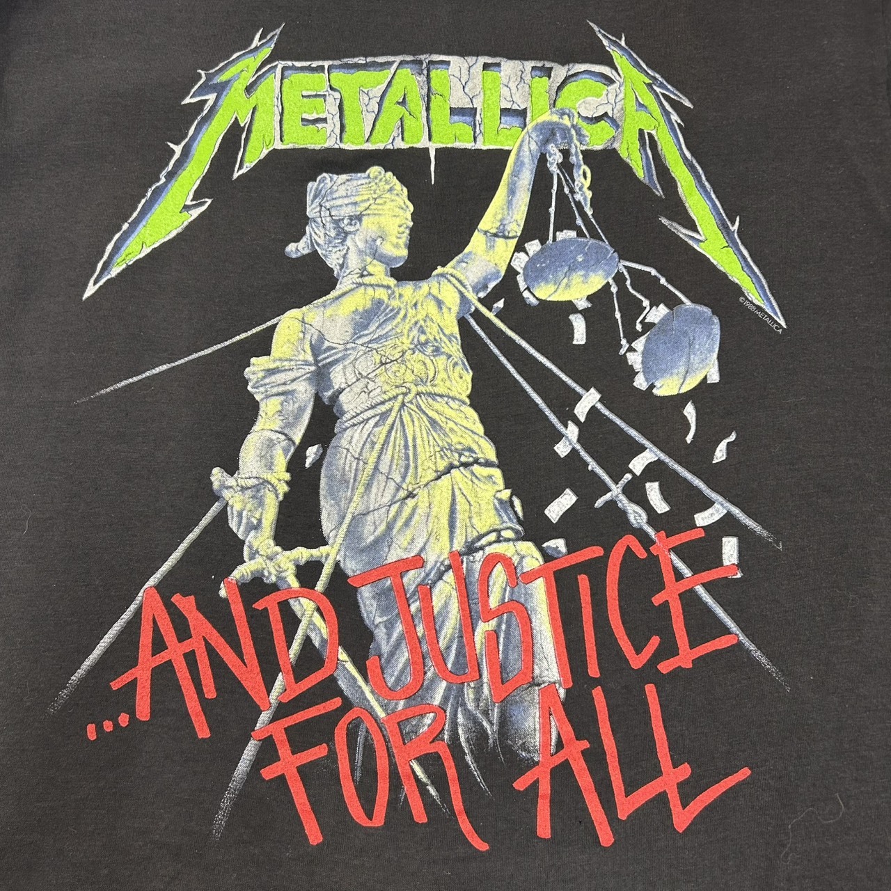 80s Metallica “…And Justice For All” Vintage Band T-Shirt XL の画像 5