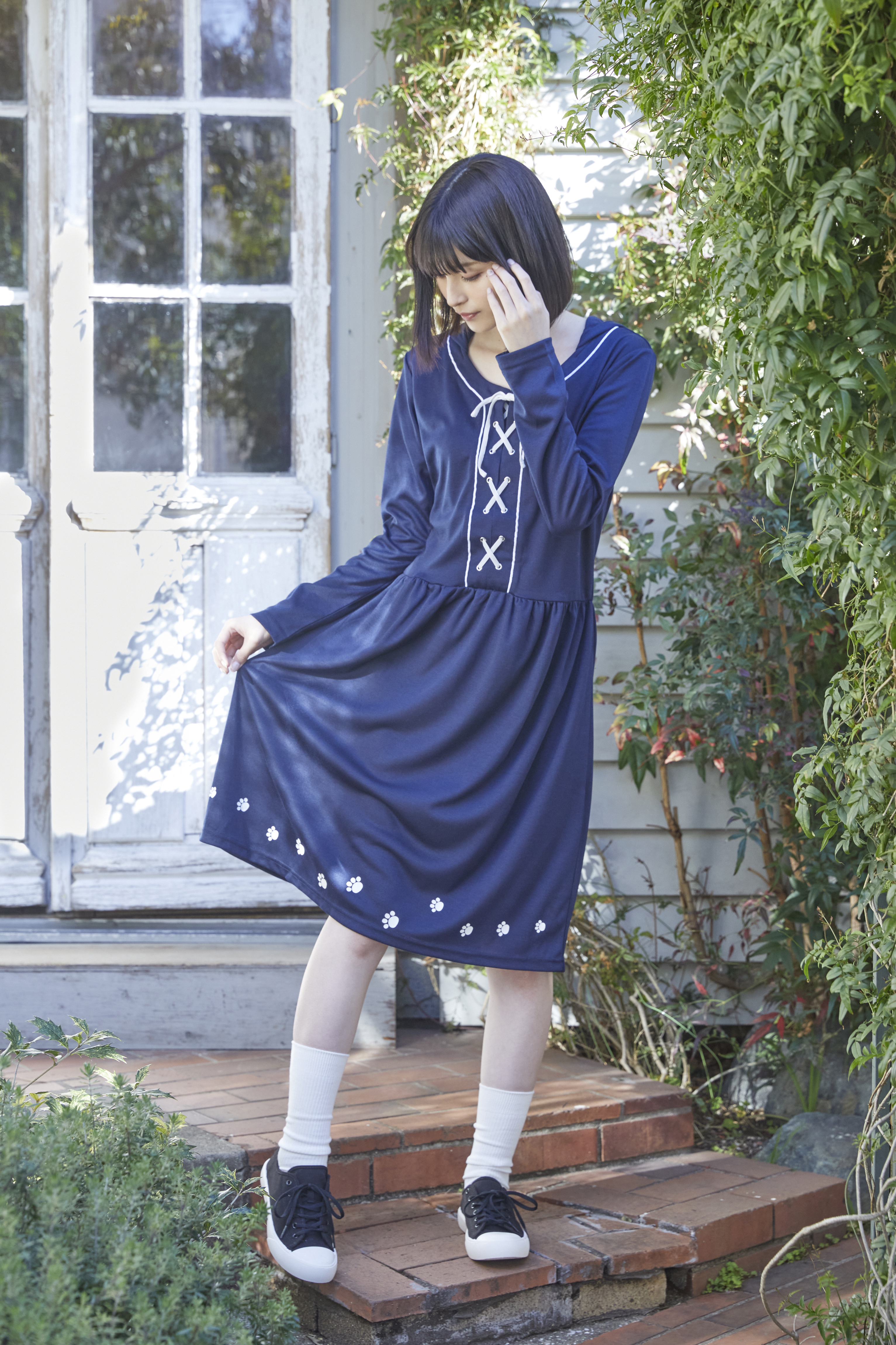 Mew レースアップワンピースver肉球 Cielkocka Web Shop チエリコチカウェブショップ