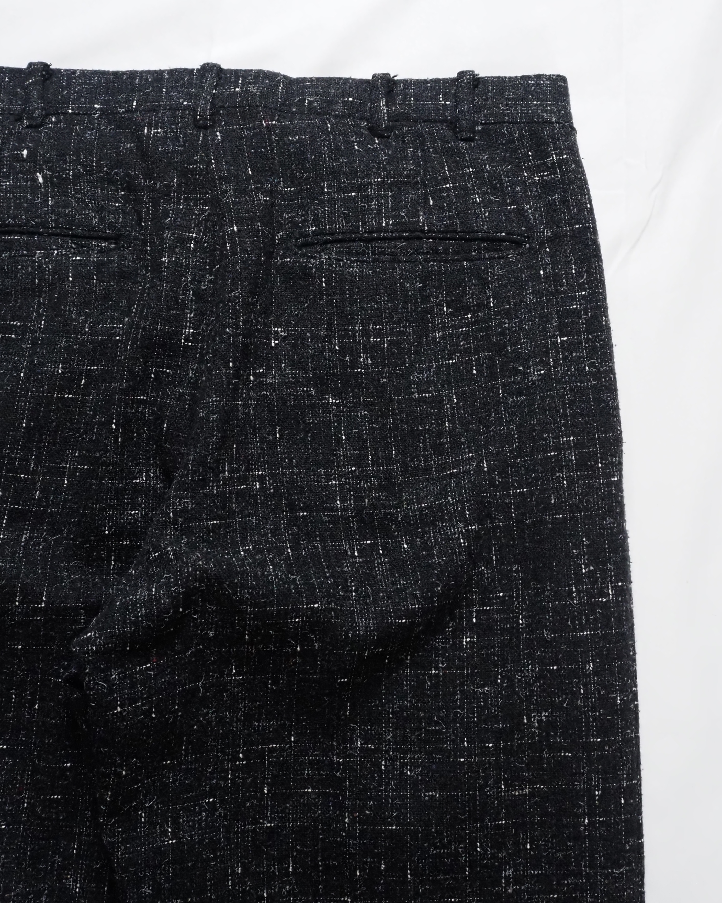 80’s Wool Slacks カスリ柄 ブラック×ホワイト の画像 13