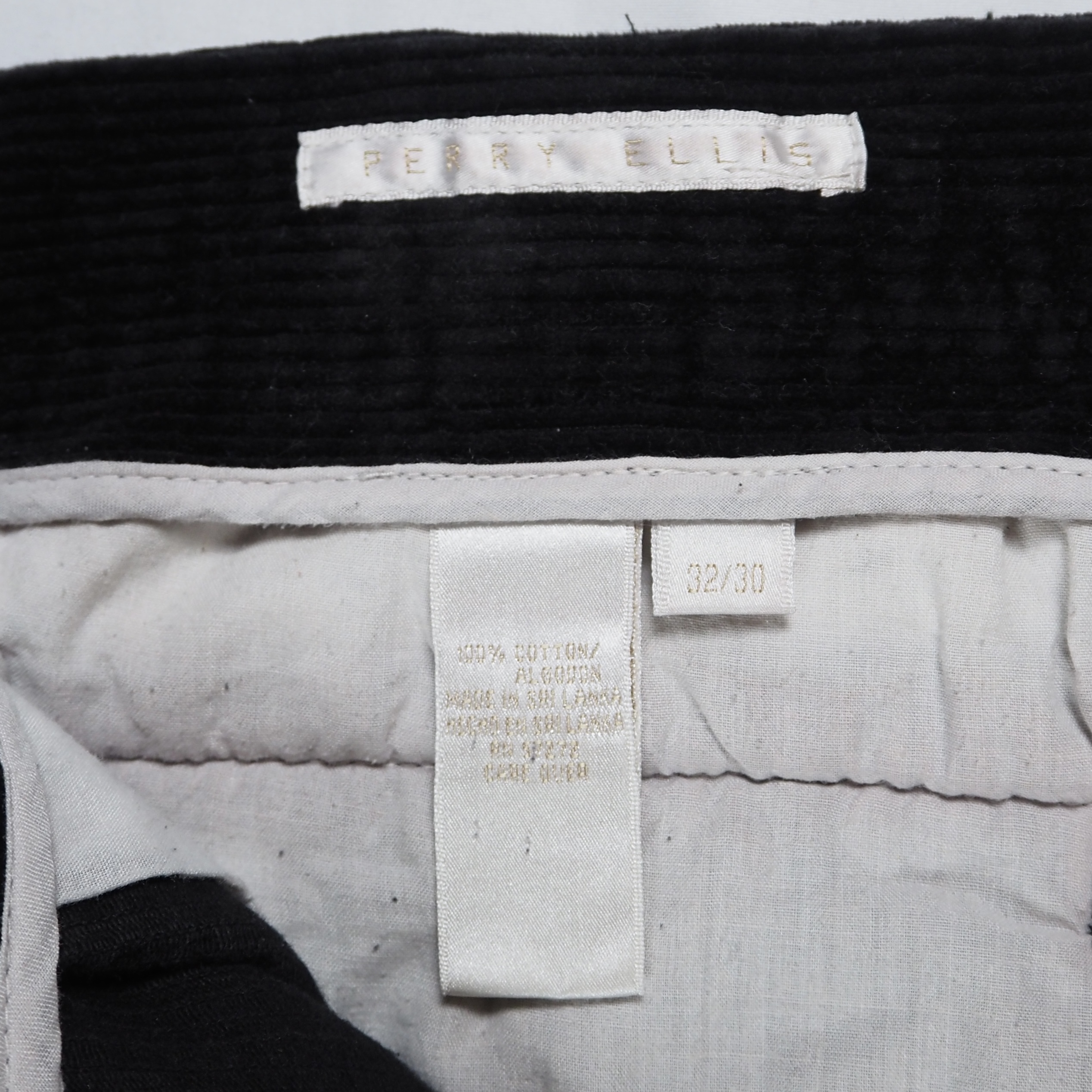 90’s Perry Ellis 太畝コーデュロイパンツ ブラック 32×30 の画像 8