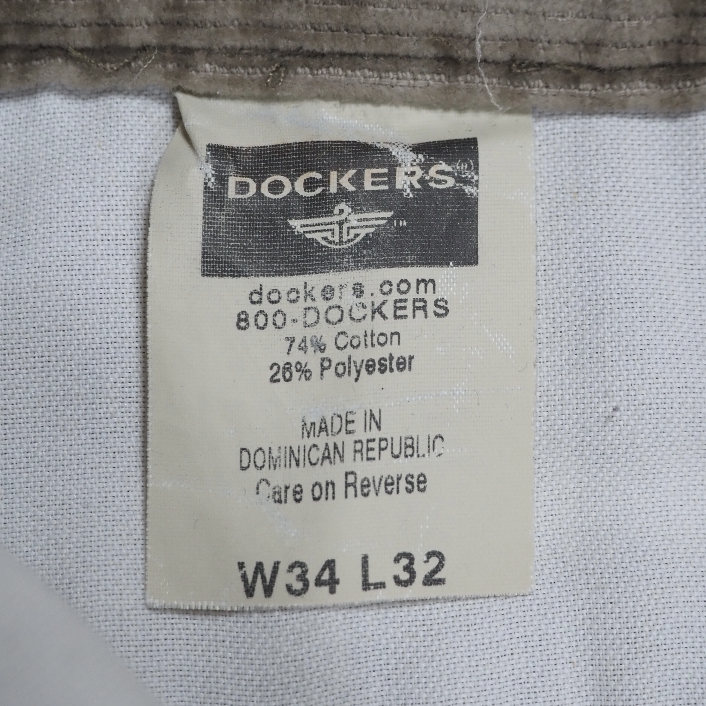 Dockers コーデュロイパンツ 細畝 ブラウン 34×32 の画像 10