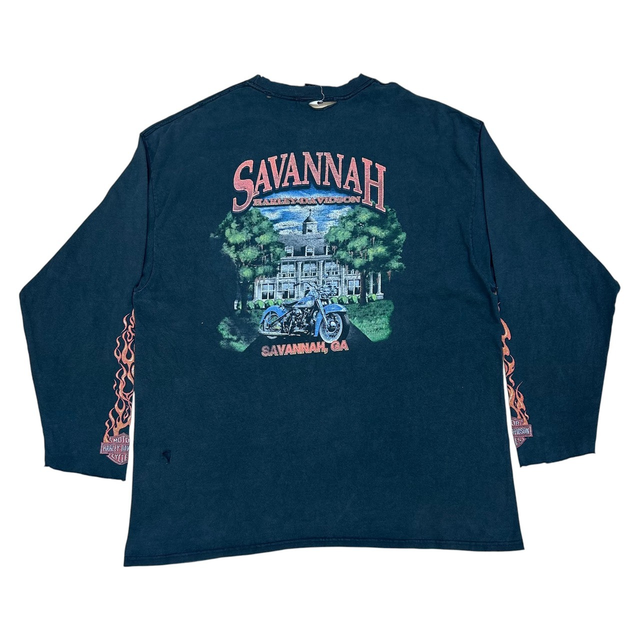 Harley-Davidson ハーレーダビッドソン フレイムロゴ ロングスリーブTシャツ ブラック / 2XL の画像 2