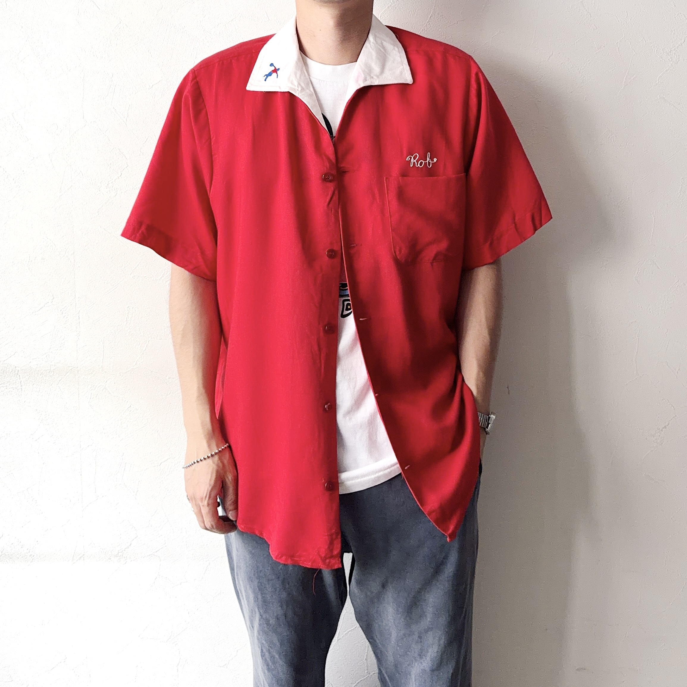 Vintage 70's【King Louie】"Rammelt's" Rayon Bowling Shirt の画像 3