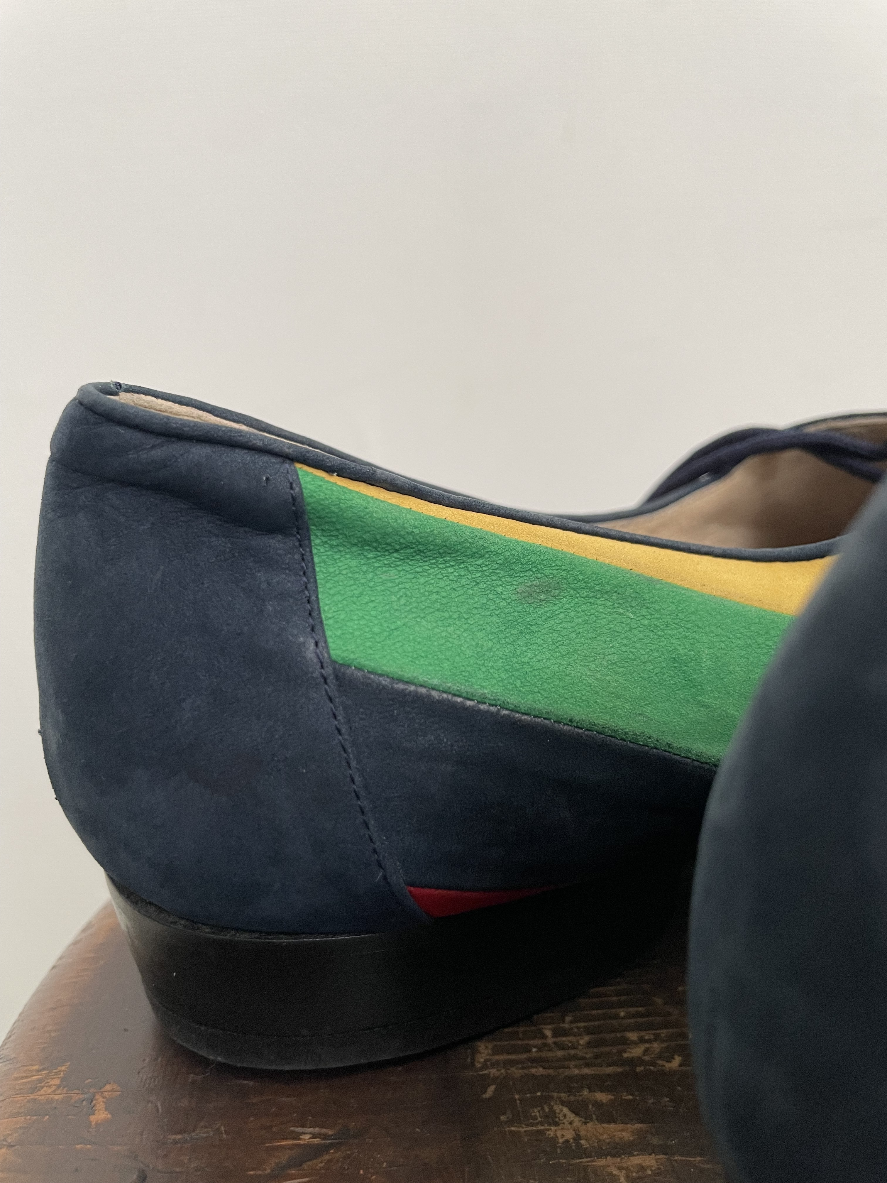 Vintage multicolored suede shoes の画像 6
