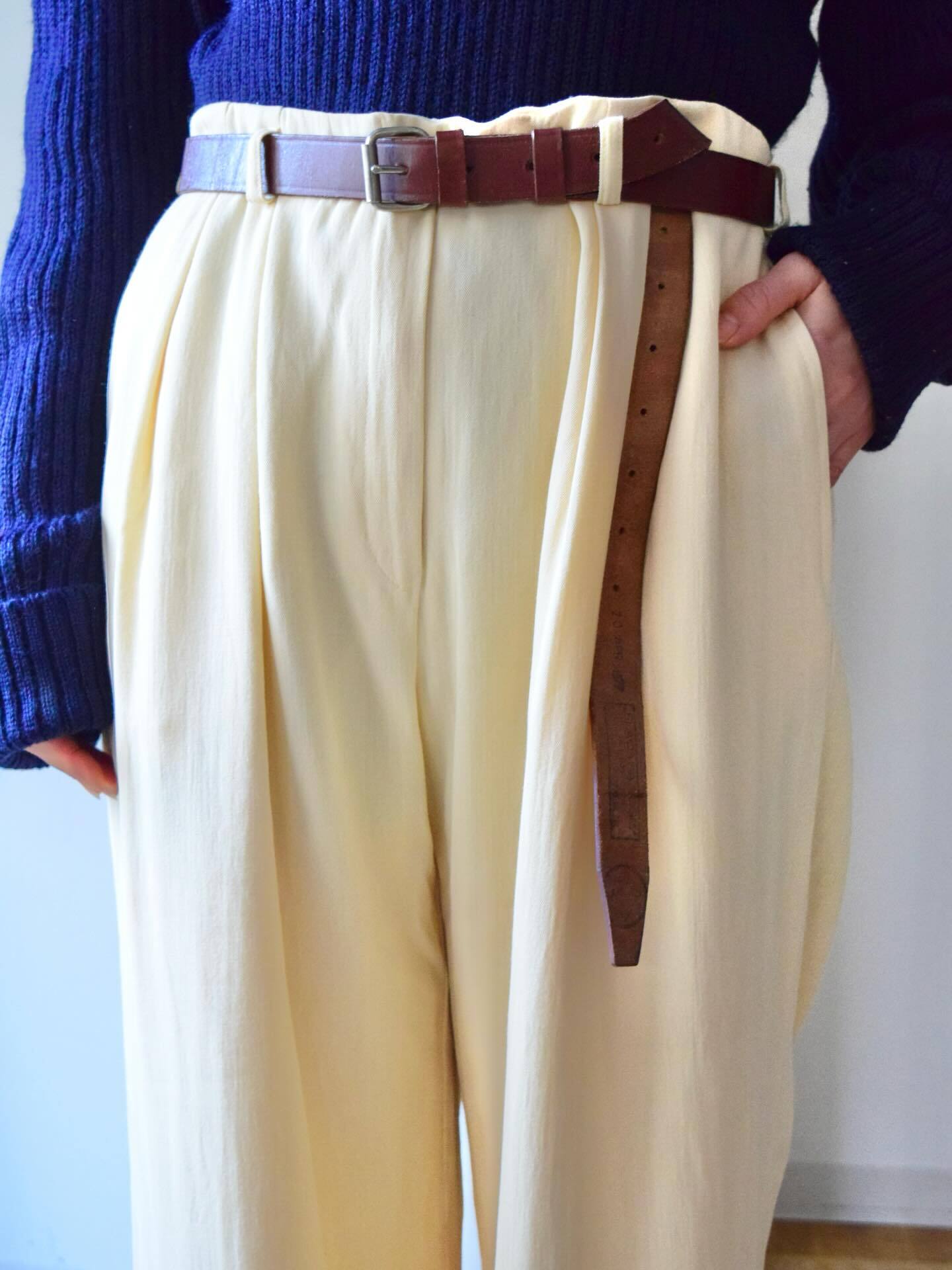 Rayon&Wool Wide trousers の画像 5
