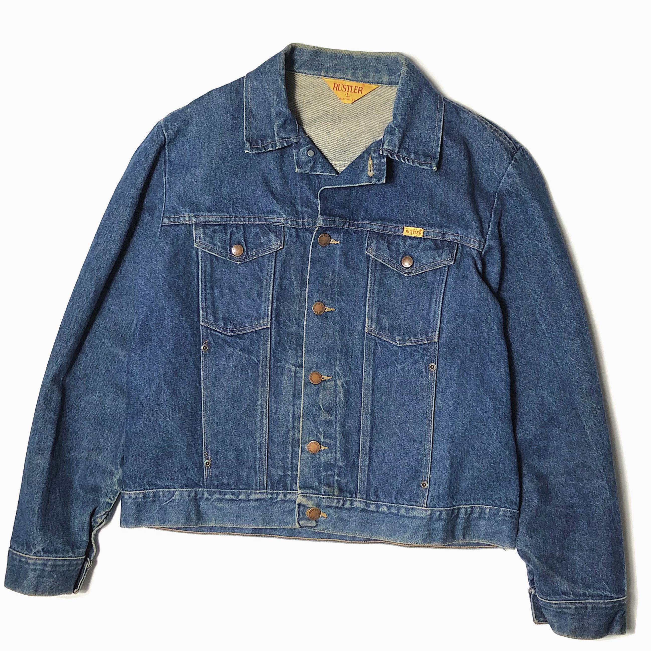 Vintage 80's【RUSTLER】"Grateful Dead" Painted Denim Jacket の画像 2