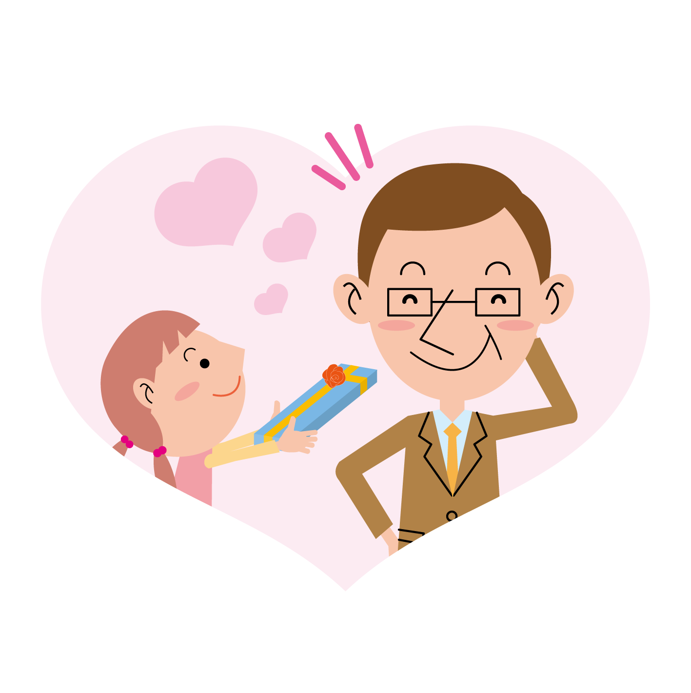 〈無料イラスト素材〉父の日イメージの表情・ポーズいろいろ ...
