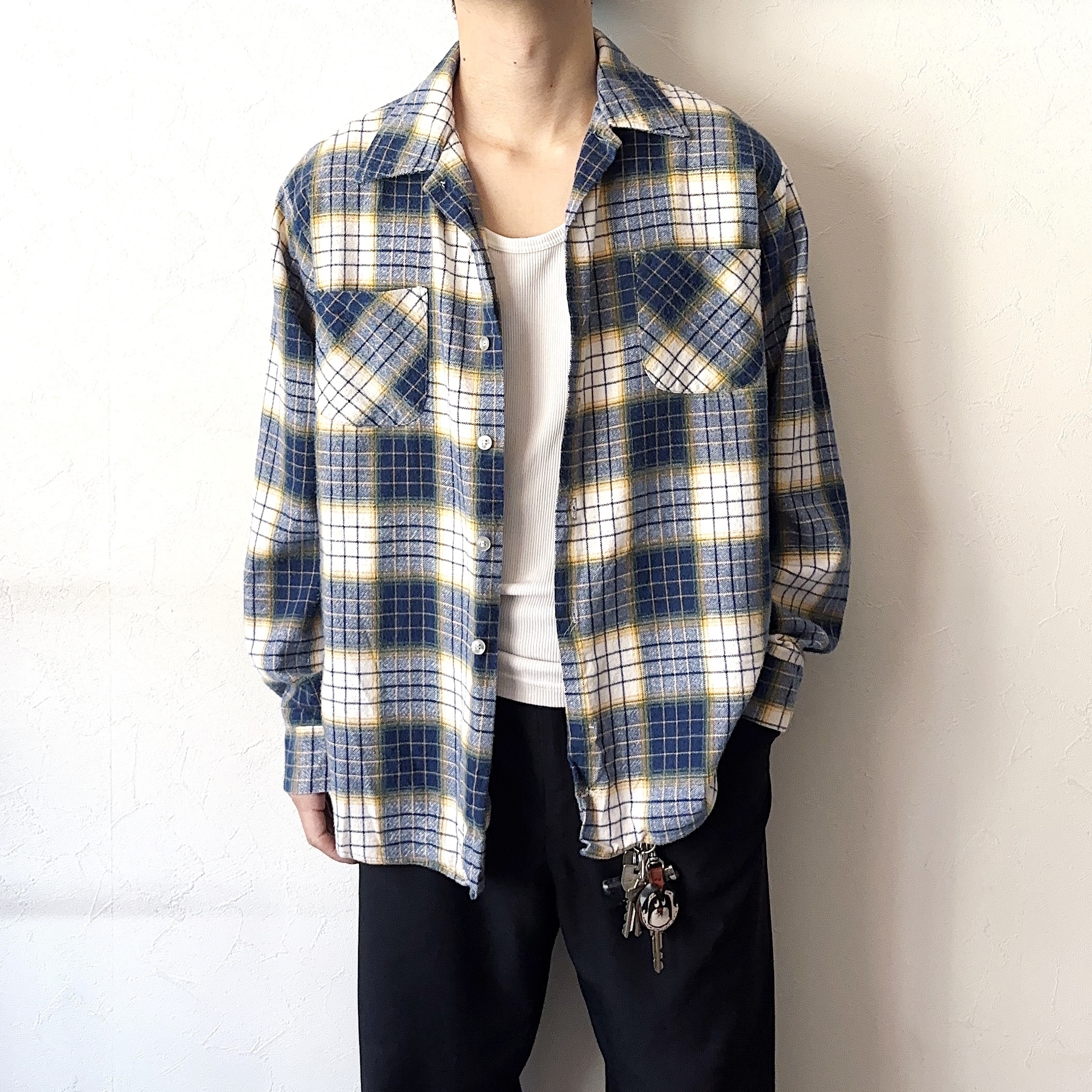 Vintage 70's【KINGSPORT】Grunge Print Flannel Shirt の画像 3