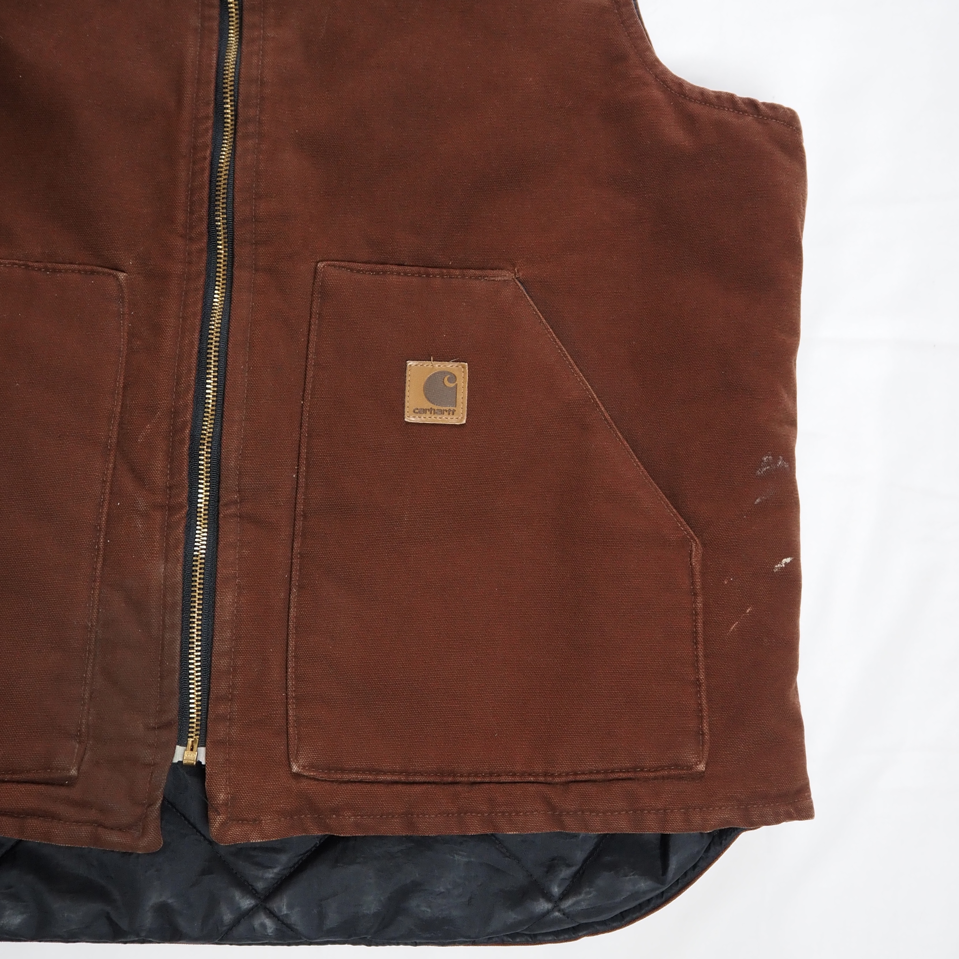 00’s Carhartt ダックベスト アメリカ製 XL-Tall の画像 5