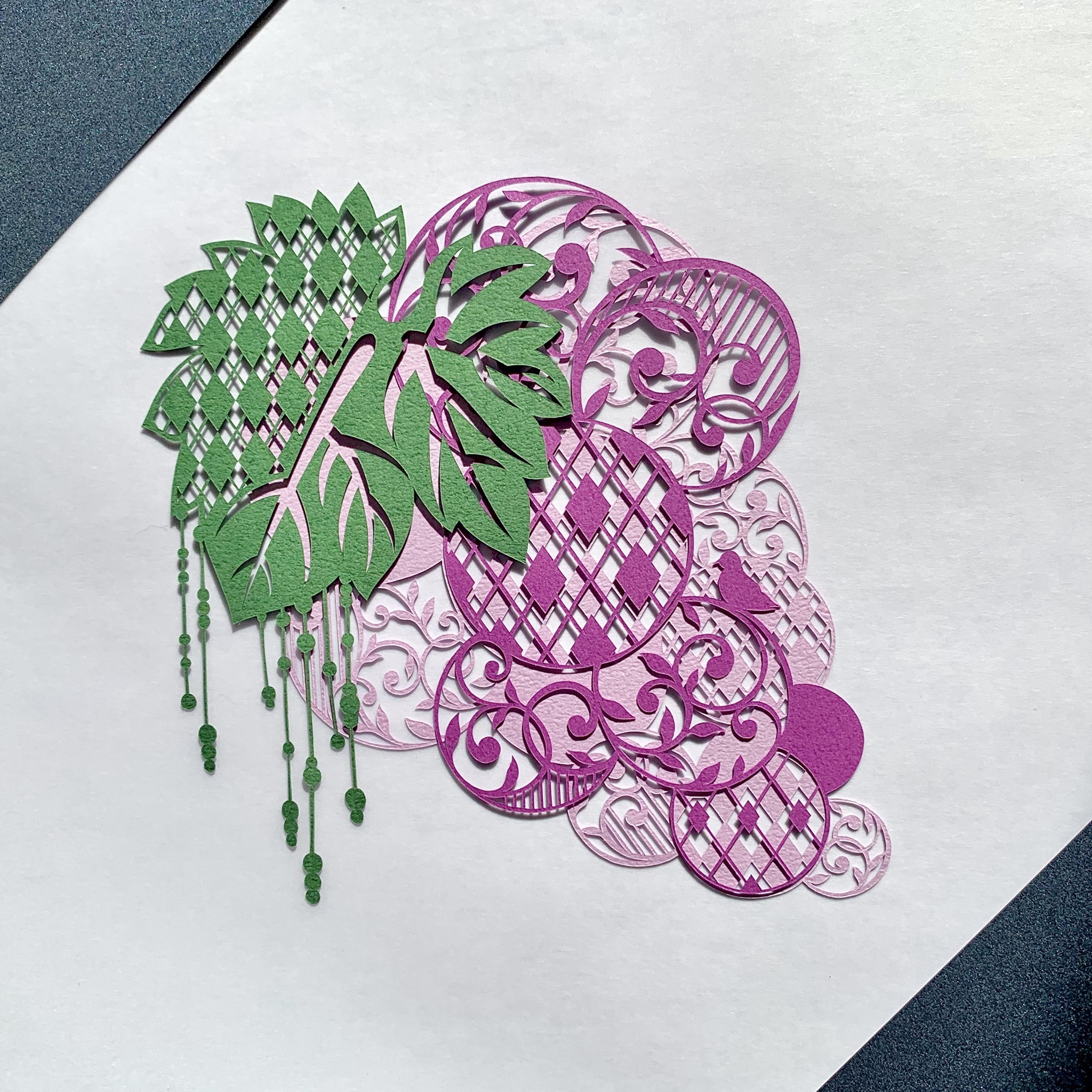 切り絵キット 06 ぶどう 祐琴 切り絵 切り絵キット 06 ぶどう 祐琴 切り絵
