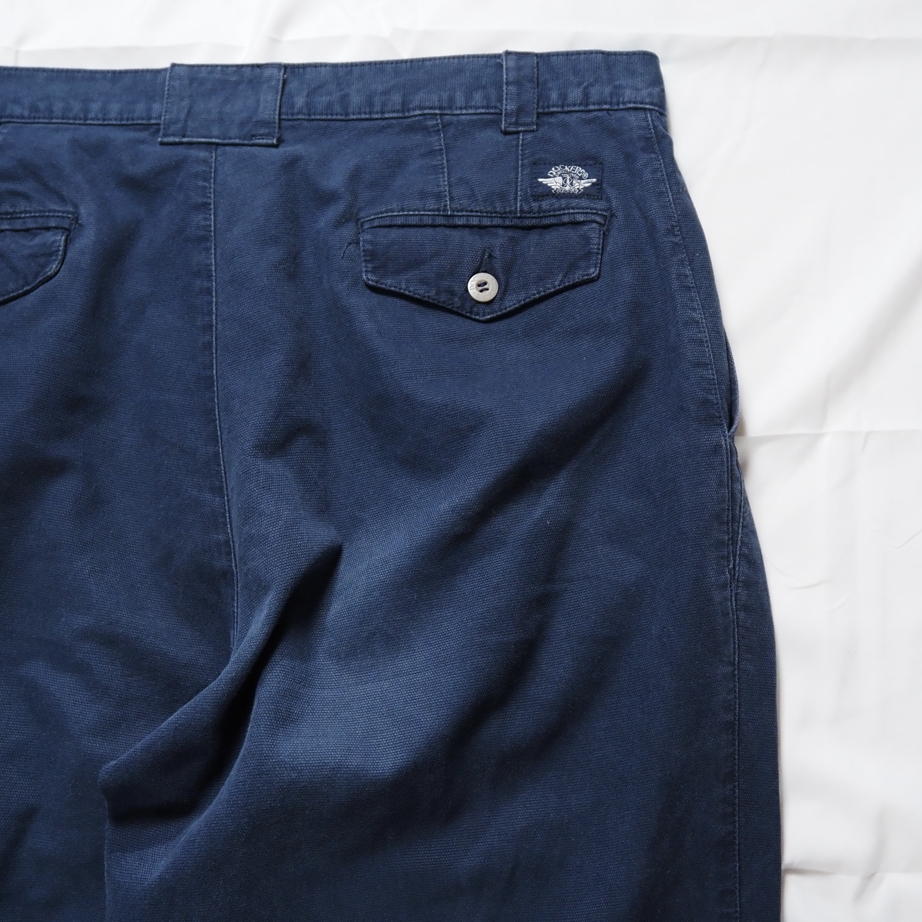 90’s Dockers ワークパンツ ピケパンツ ネイビー の画像 12