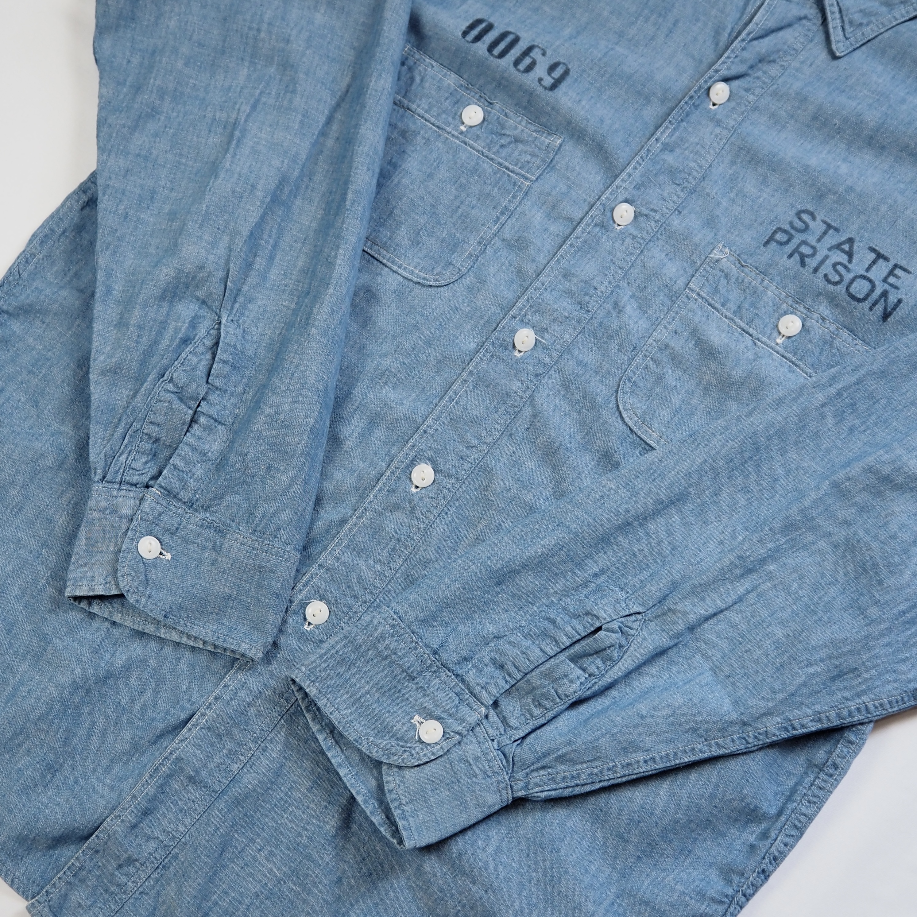 50’s シャンブレーシャツ ステンシル プリズナー の画像 12