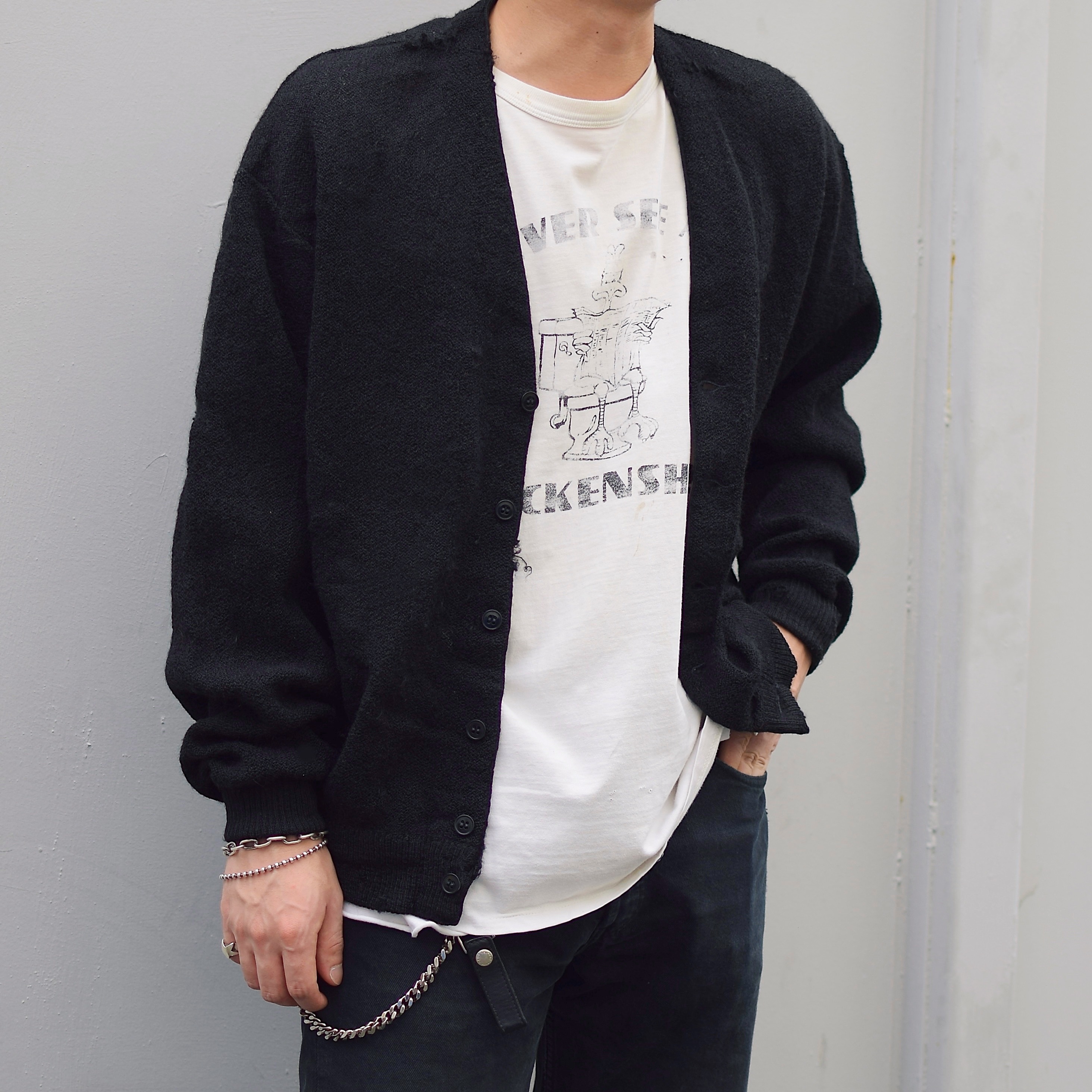 Vintage 70's【Jantzen】Grunge Alpaca Knit Cardigan の画像 3